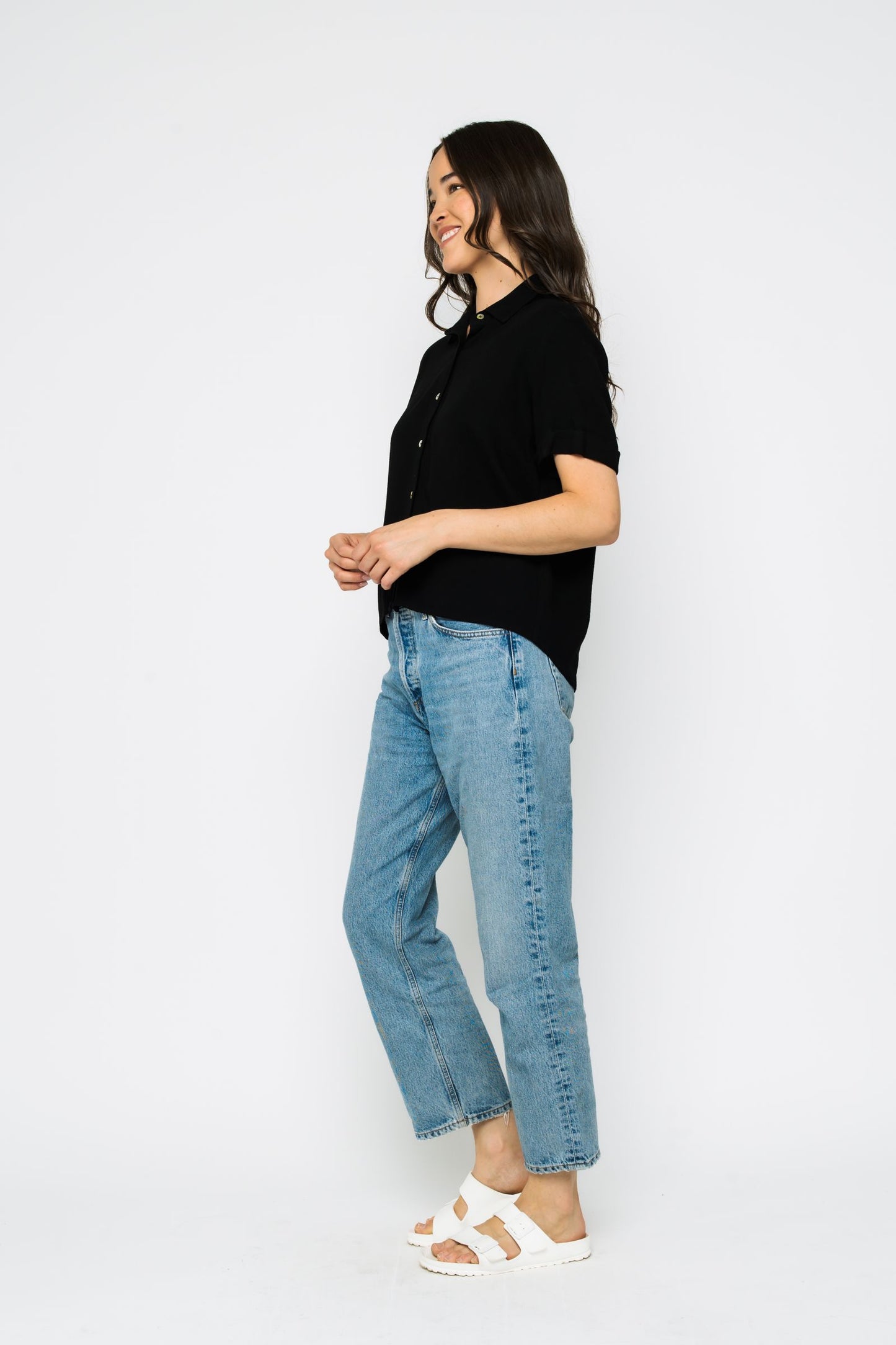 Nina Cuffed Short Sleeve Shirt