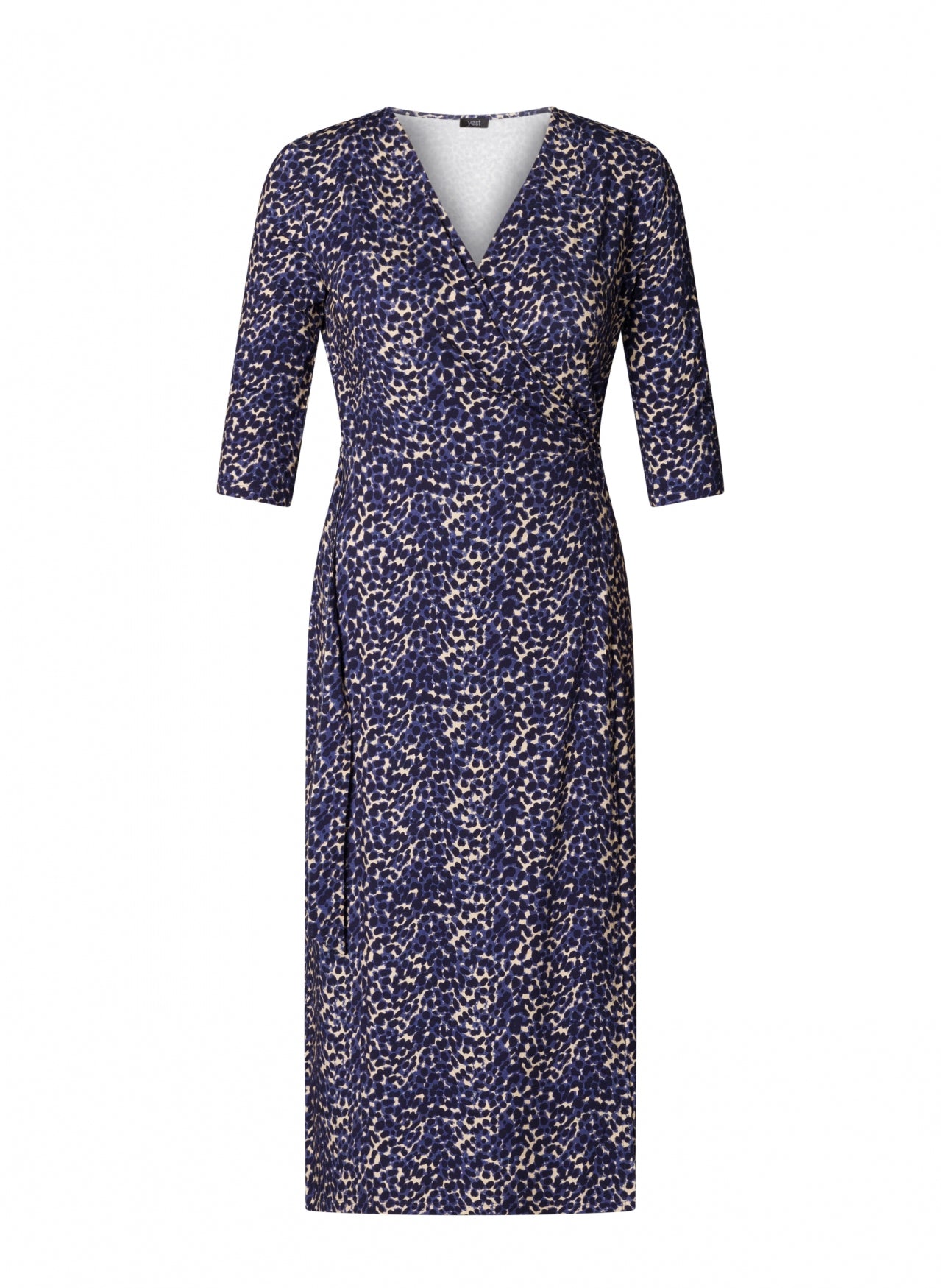 Brynn Abstract Print 3/4 Sleeve Midi Dress