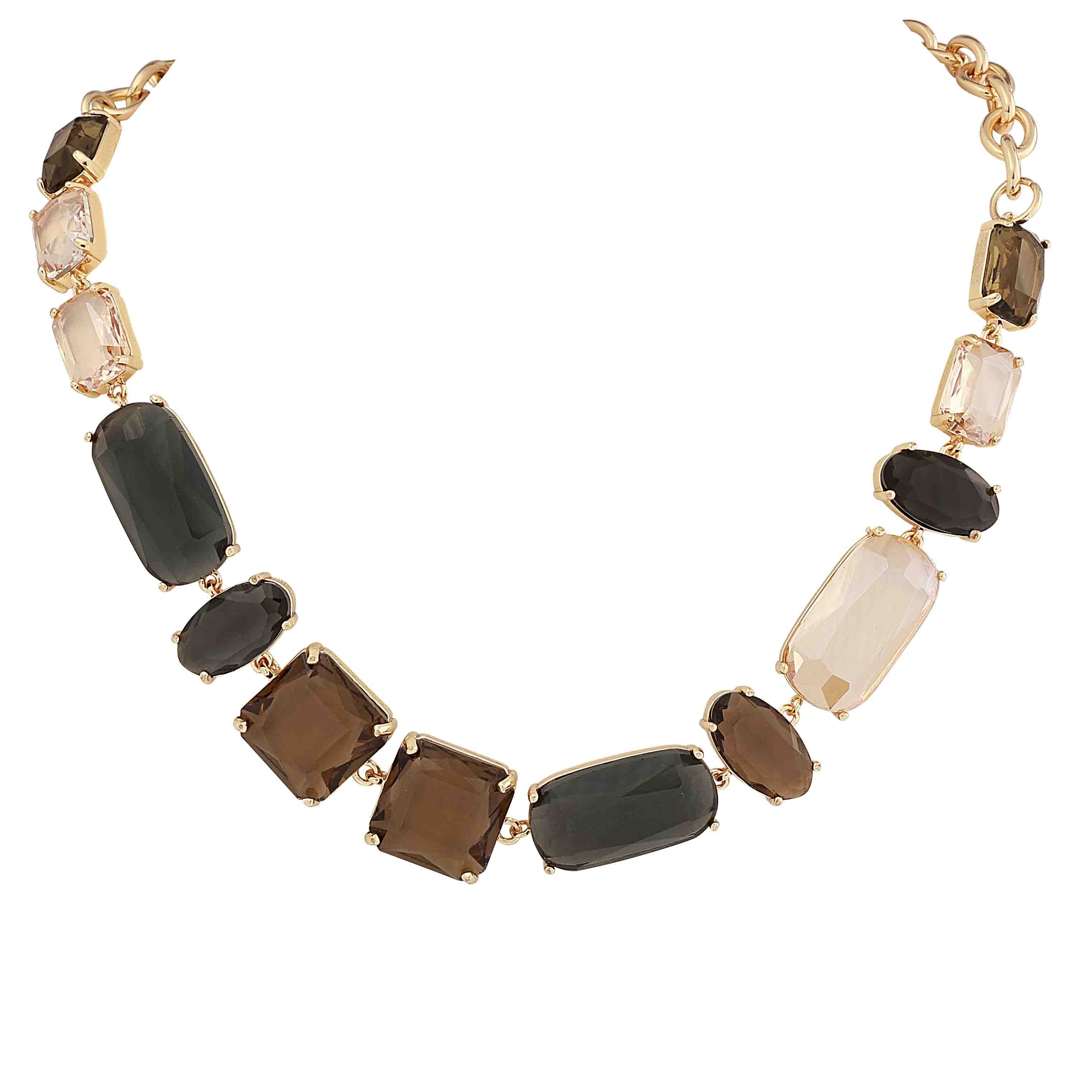 Chunky Stones Fashion Necklace 40cm