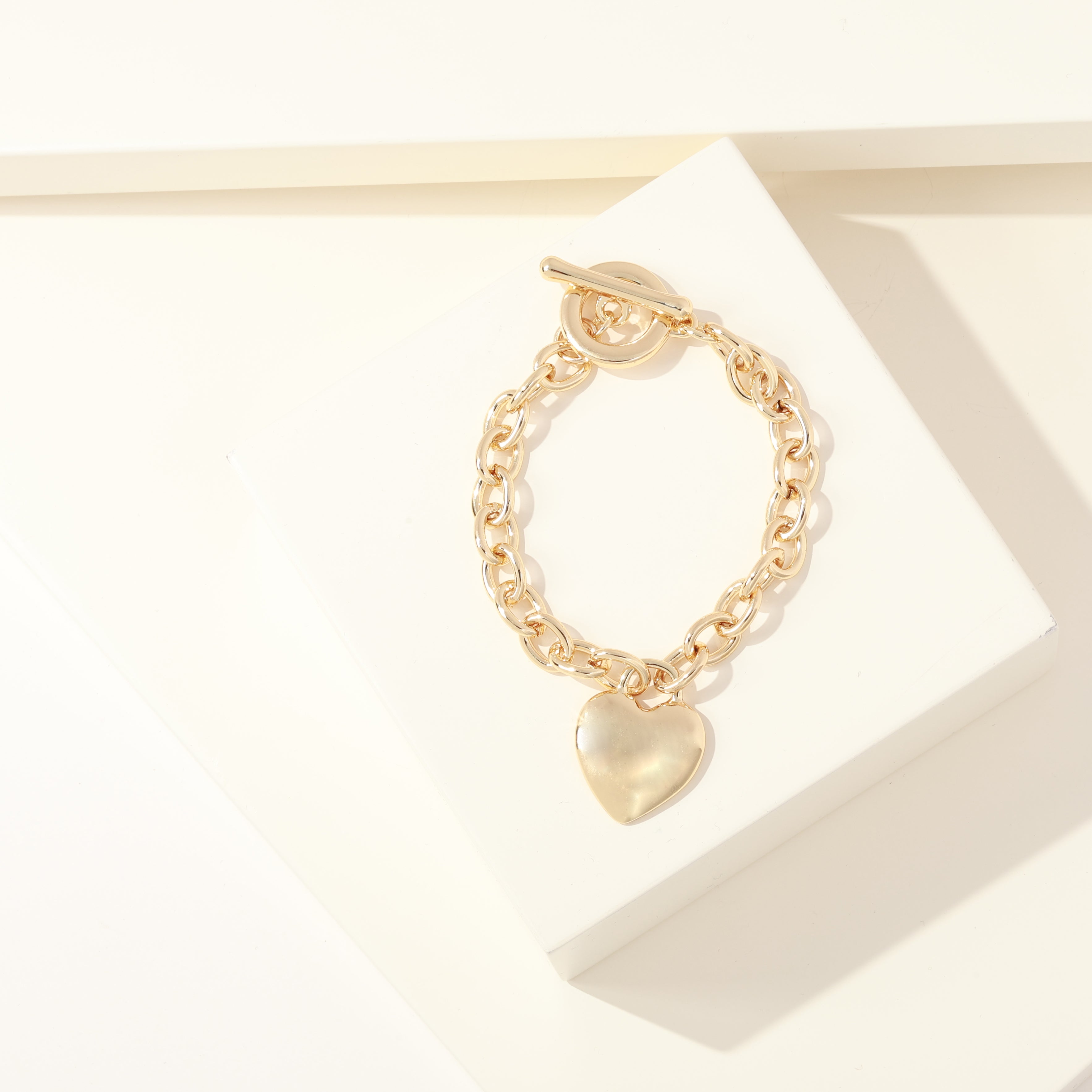 Chunky Heart Chain Bracelet