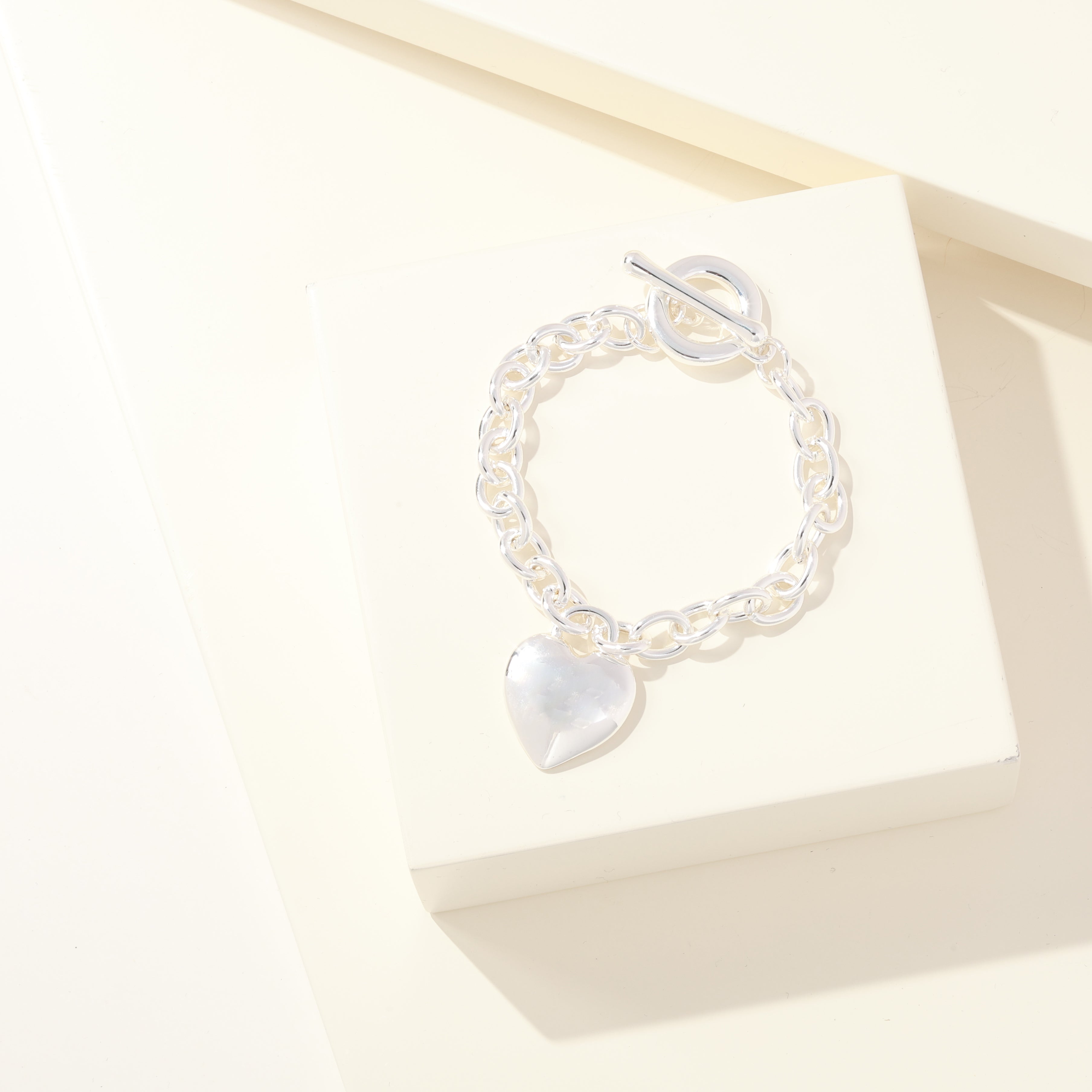 Chunky Heart Chain Bracelet