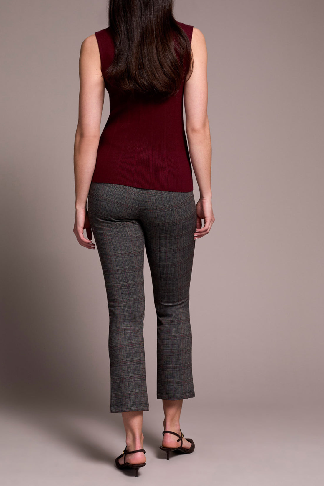 Textured Sleeveless Mock Neck Top