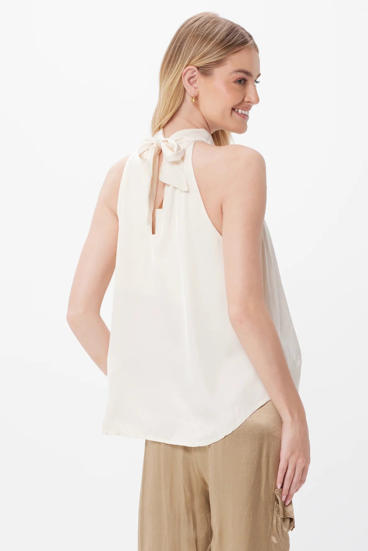Goldina Satin Halter Neck Top