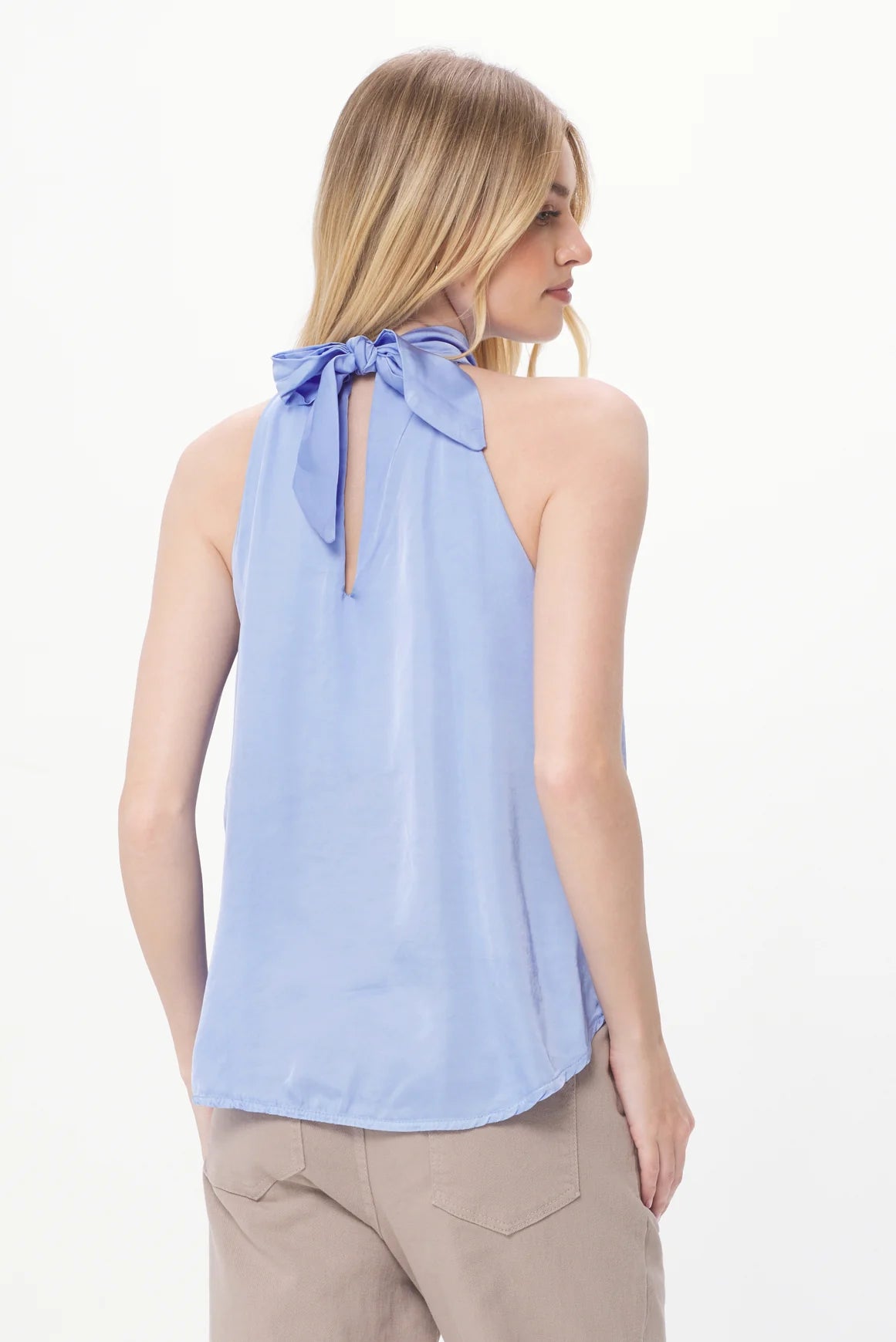 Goldina Satin Halter Neck Top