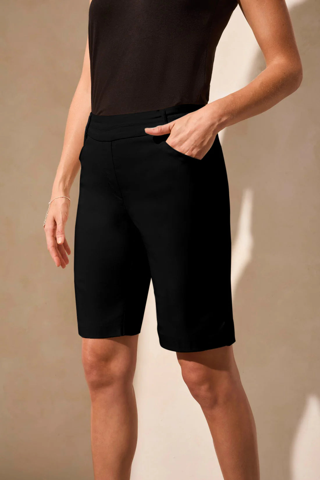 Flatten It® Pull-On Slit-Accent Short