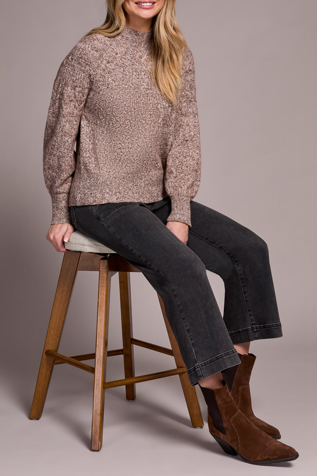 Long Sleeve Mock Neck Sweater