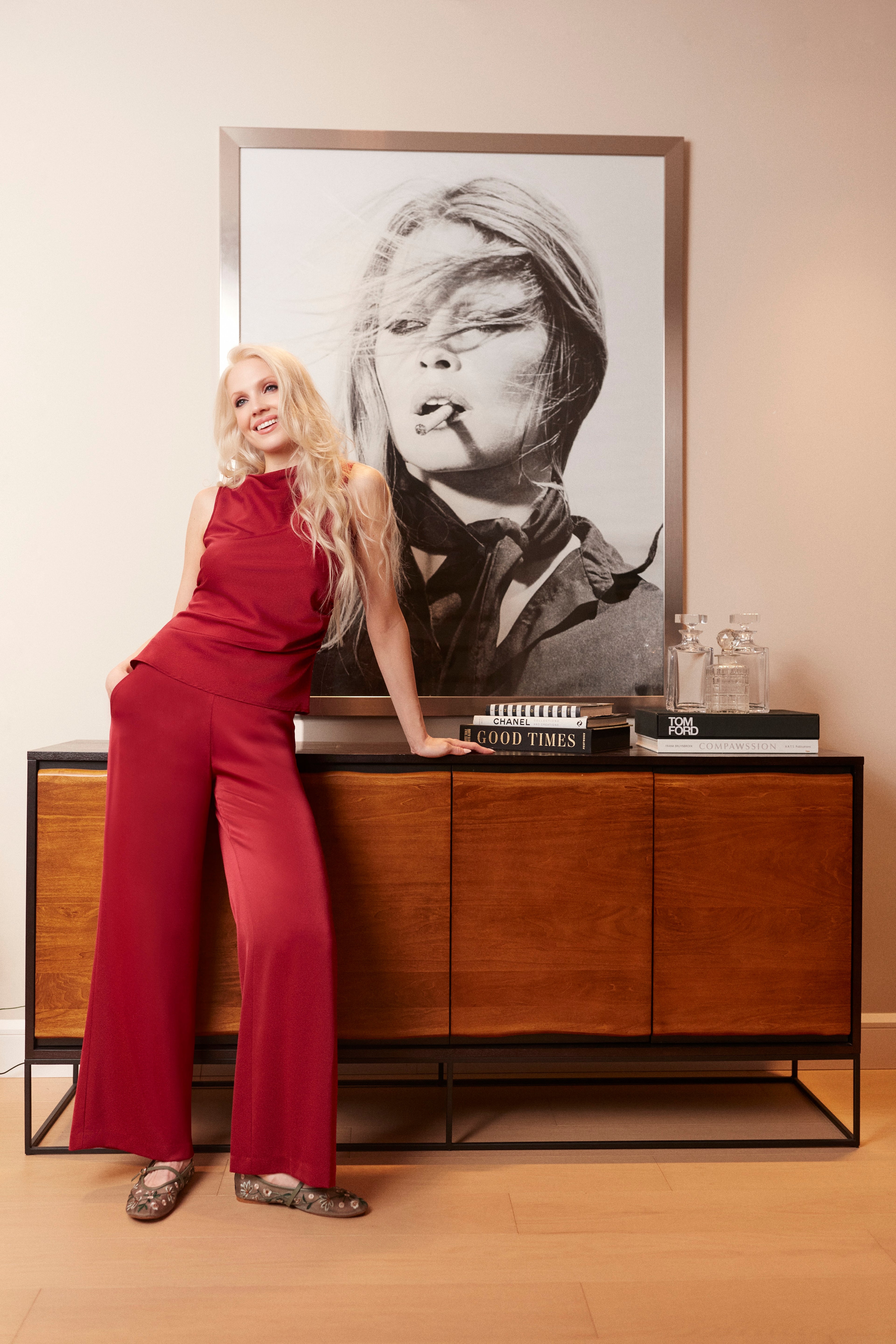 Belize Satin Wide-Leg Pant