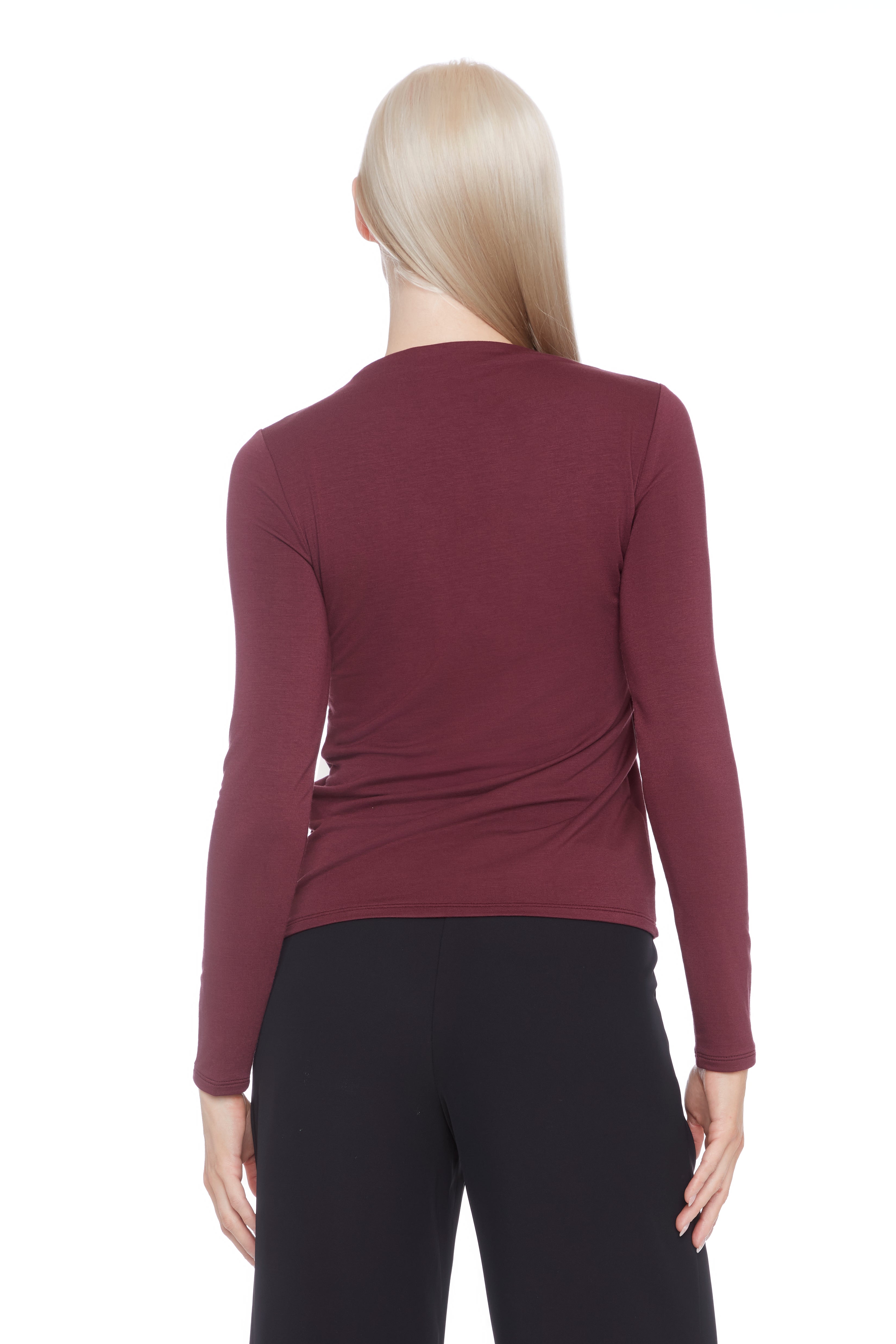 Jane Solid Provence Long-Sleeve Top