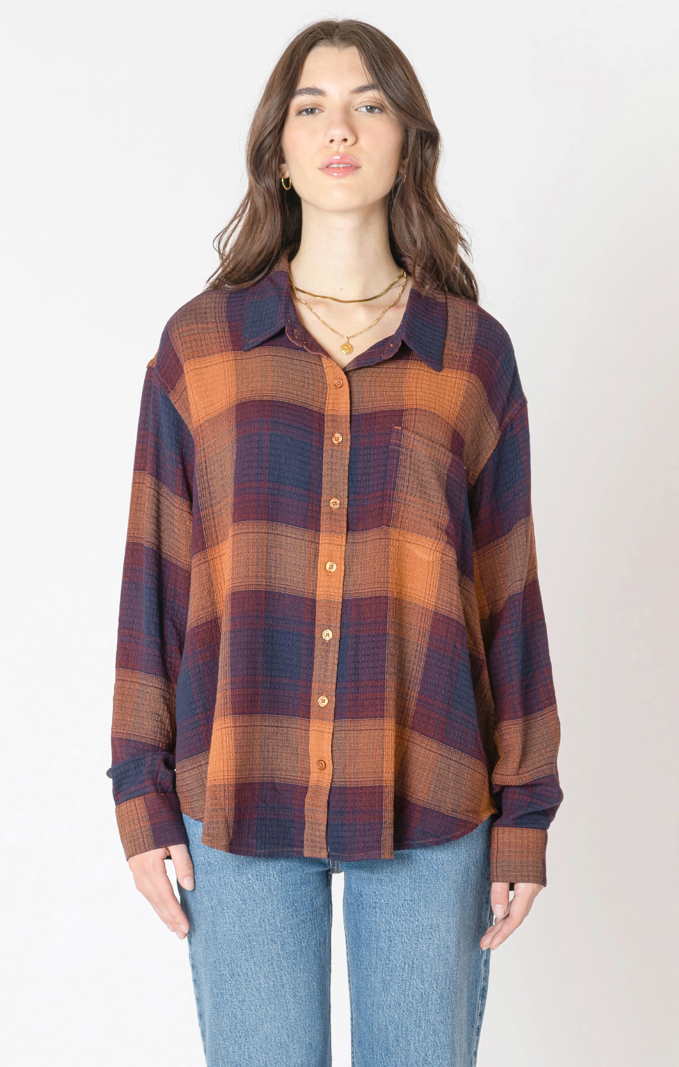 Textured Plaid Shirt