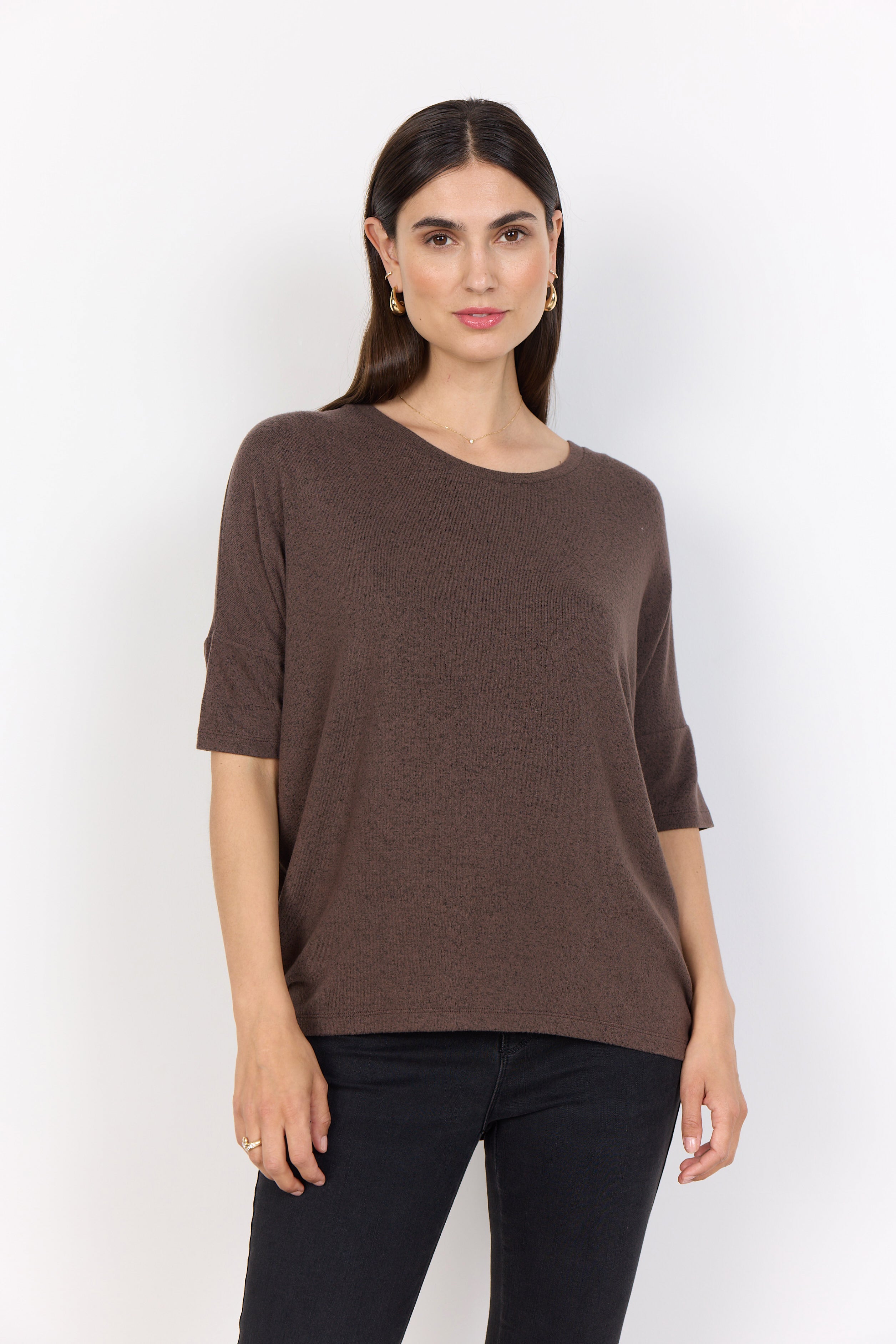 Biara 3/4 Sleeve Round Neck Shirt