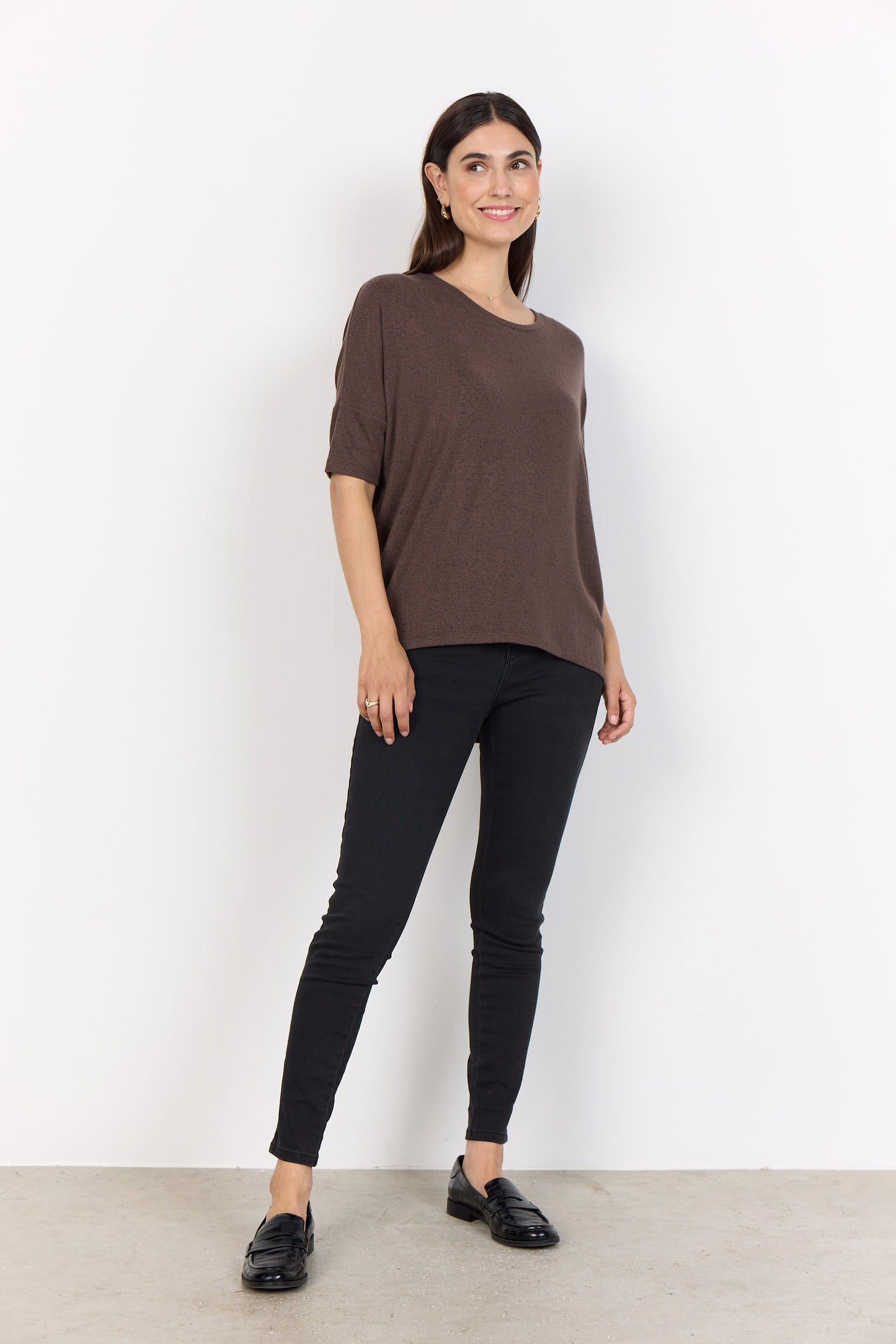 Biara 3/4 Sleeve Round Neck Shirt
