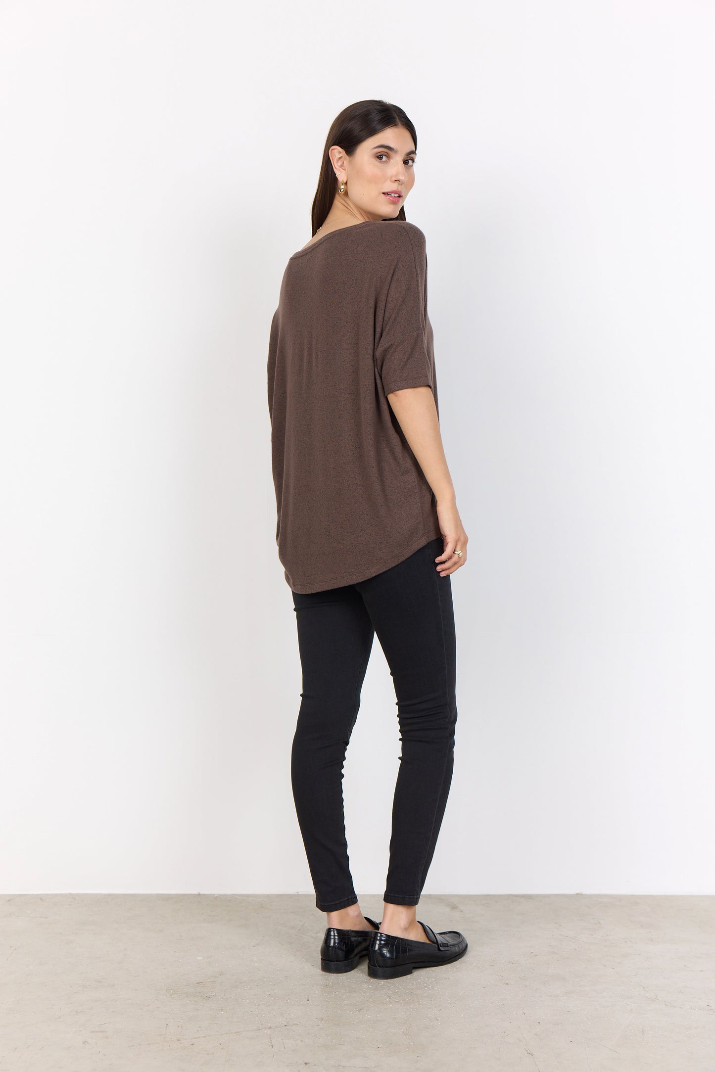Biara 3/4 Sleeve Round Neck Shirt