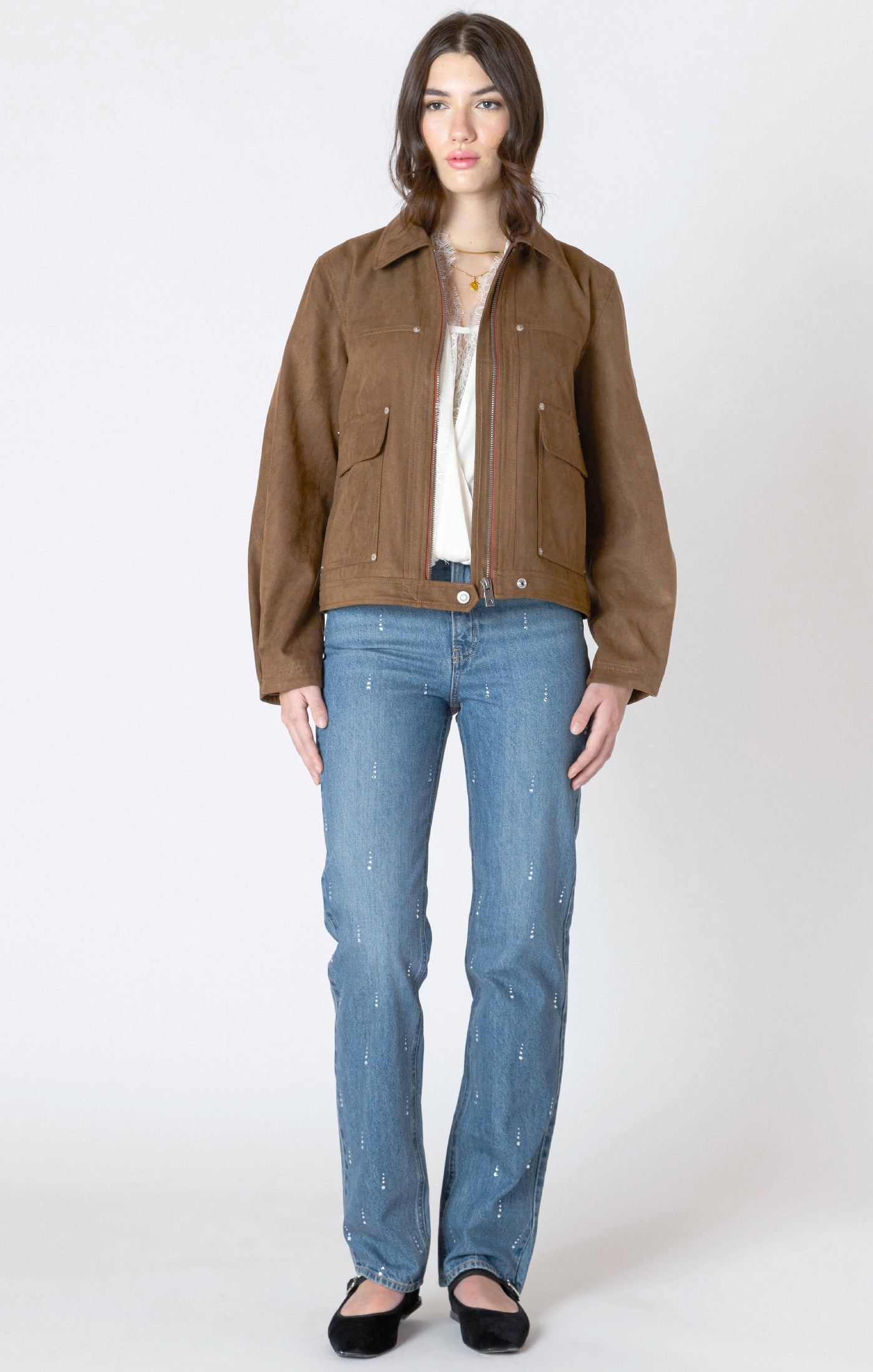 Faux Suede Jacket