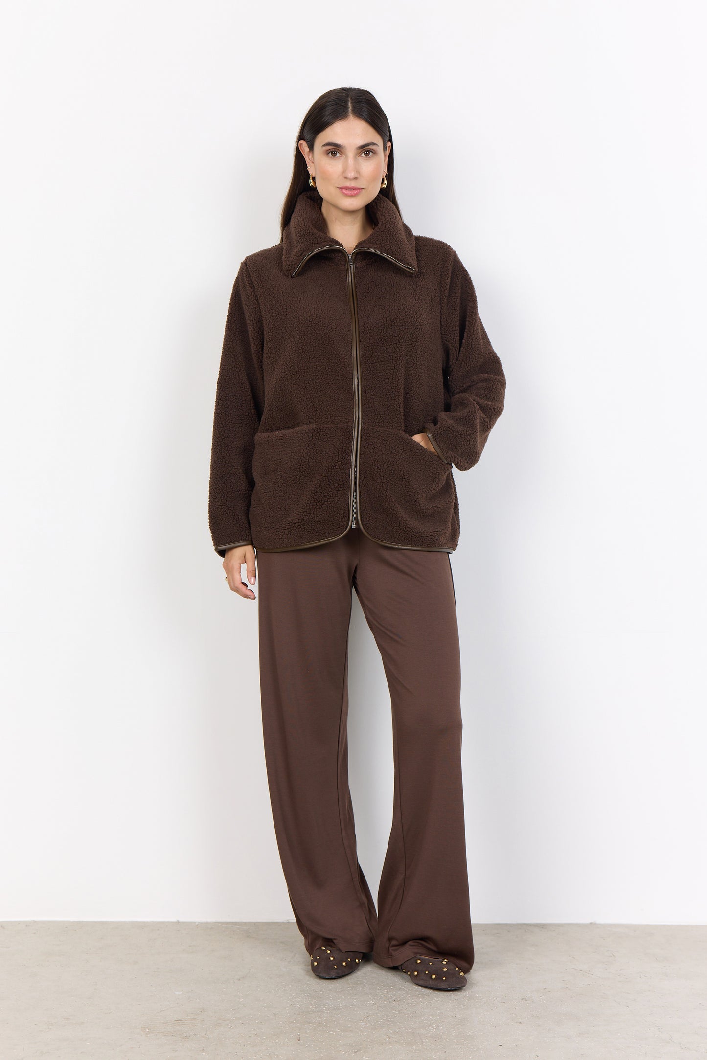 Onyx Zip Up Teddy Jacket