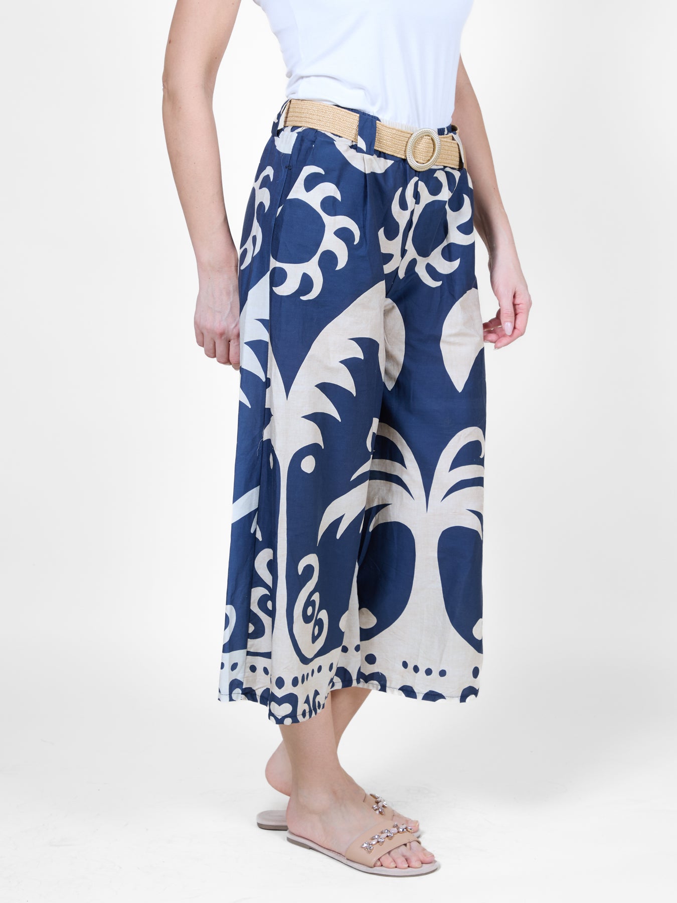 Pull on Belted Flare Pant