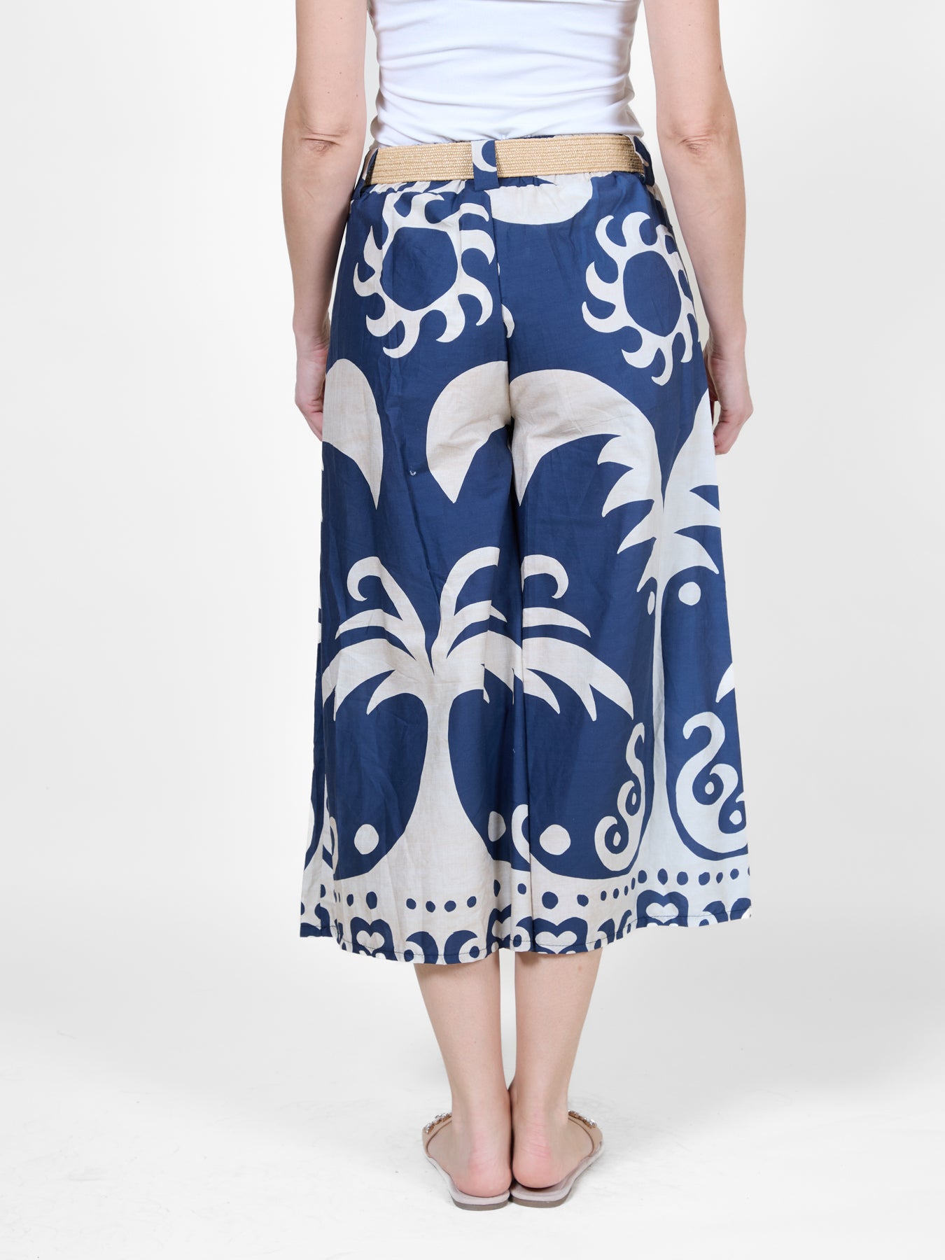 Pull on Belted Flare Pant