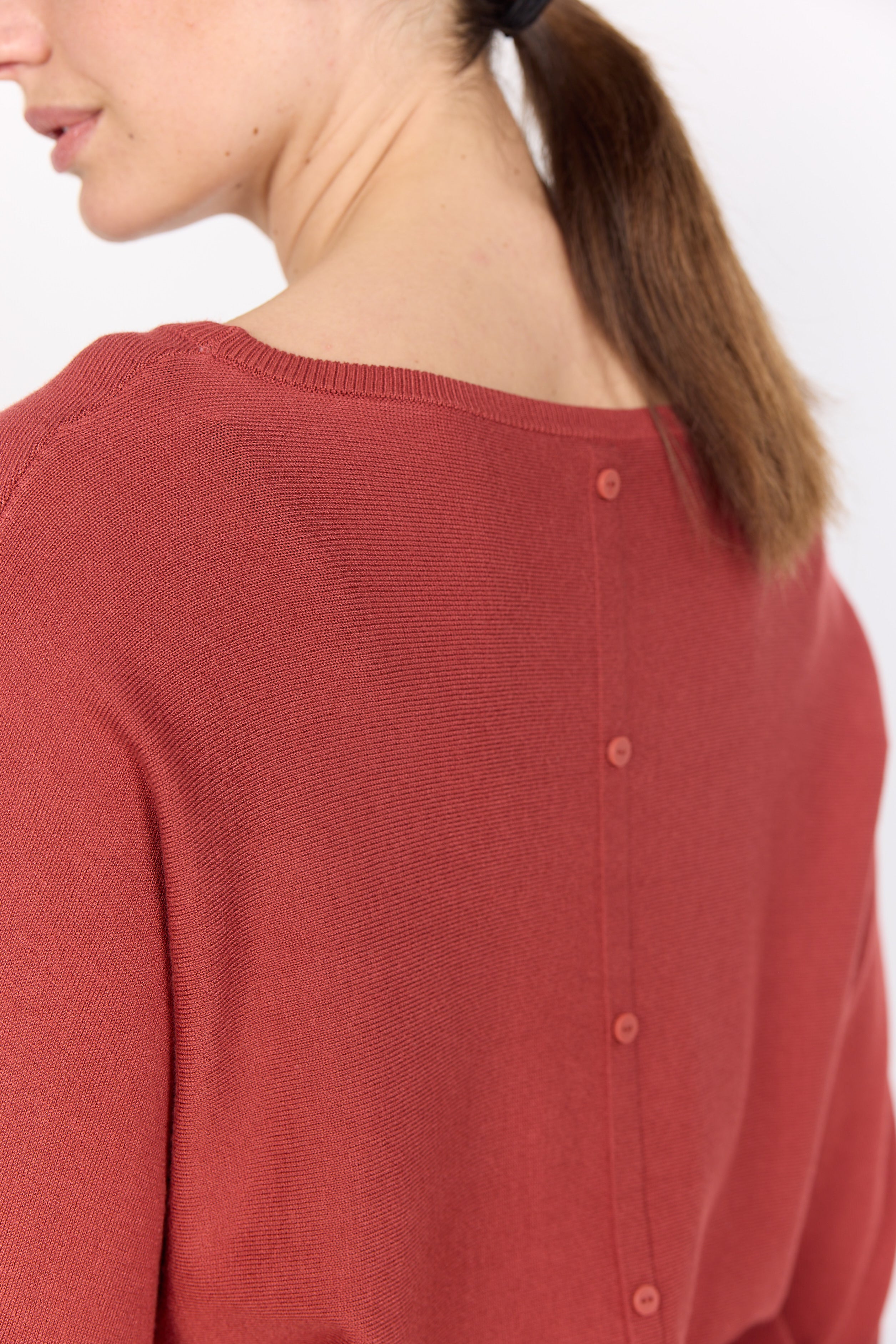 Dollie Back Button Detail Sweater