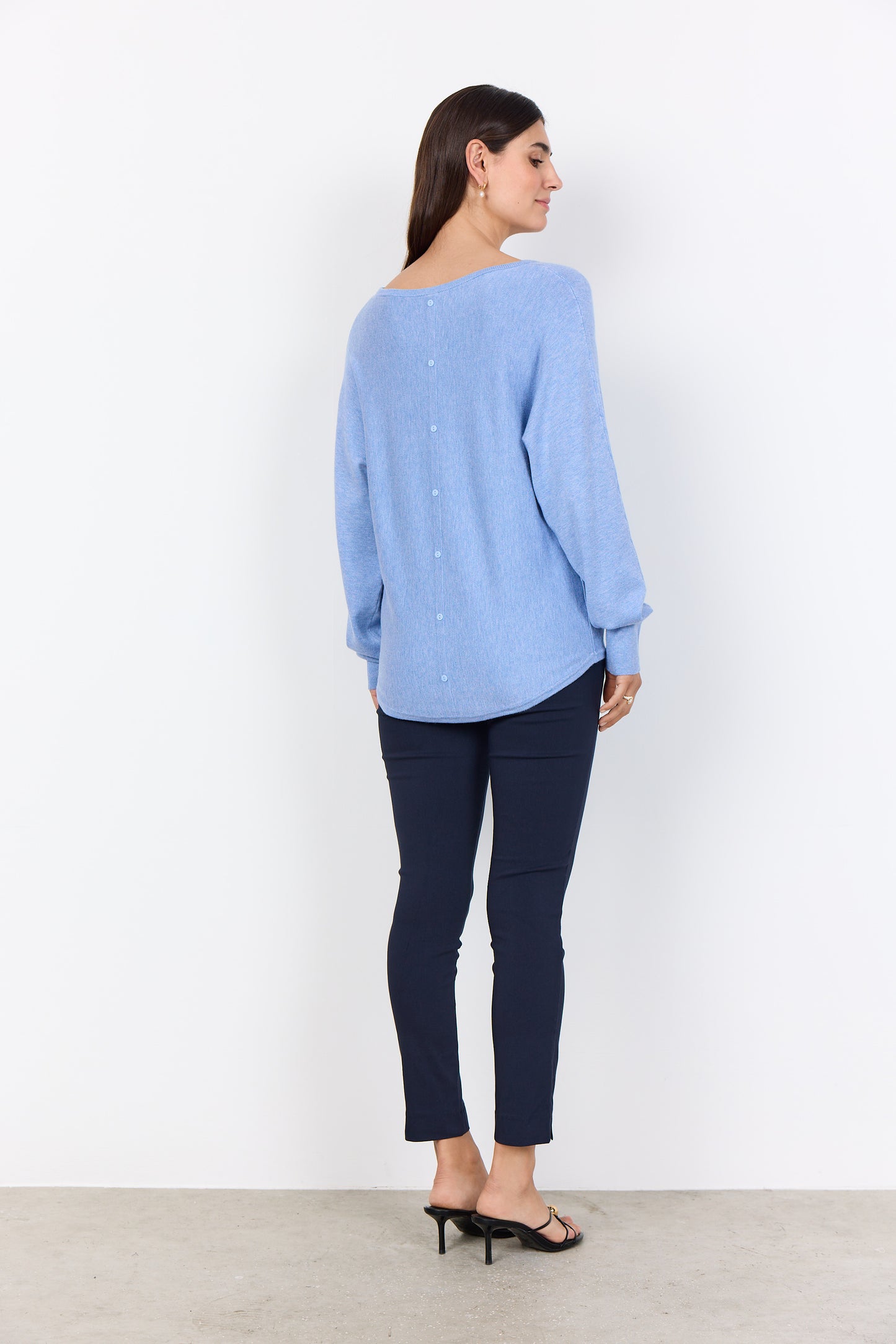 Dollie Back Button Detail Sweater
