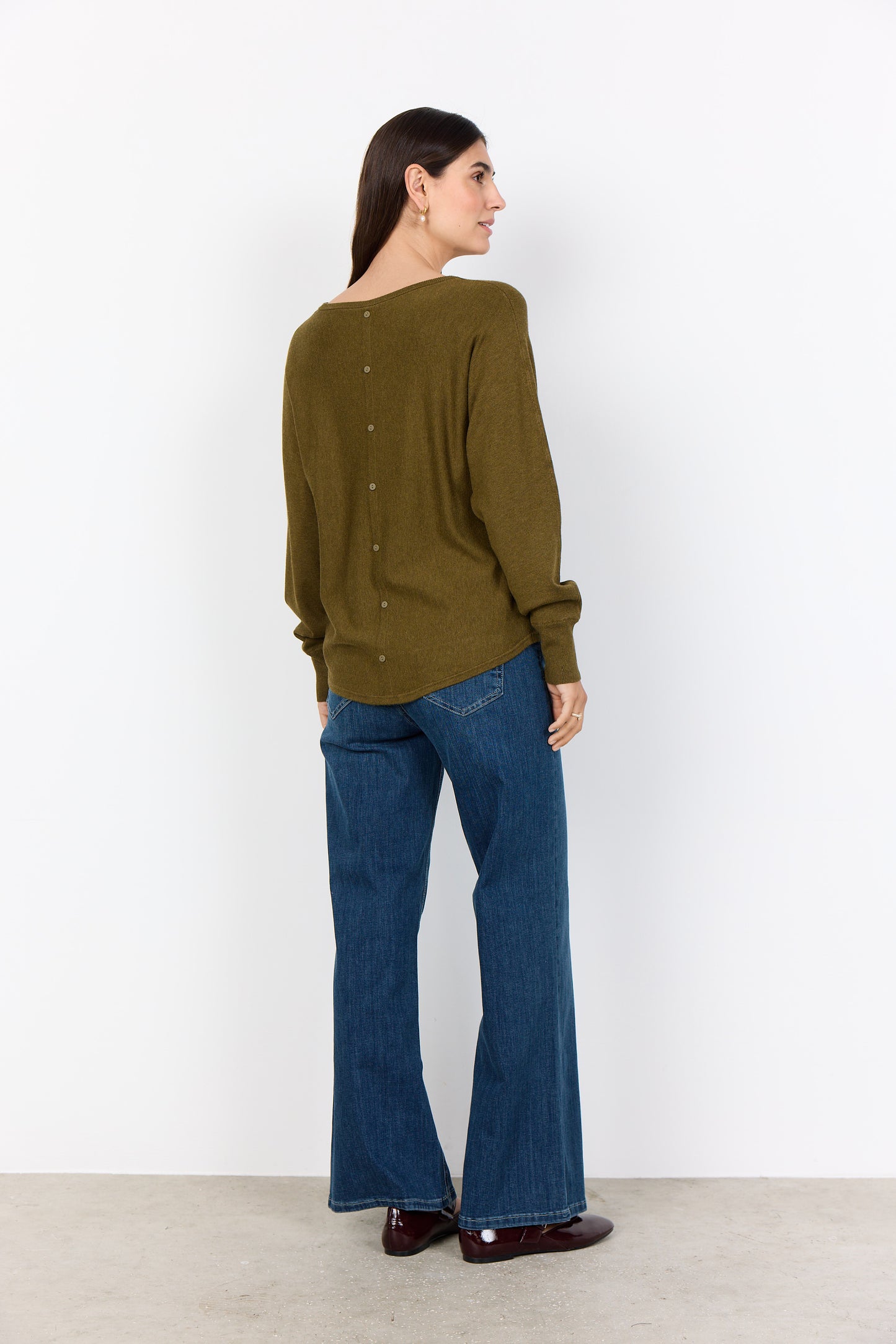 Dollie Back Button Detail Sweater