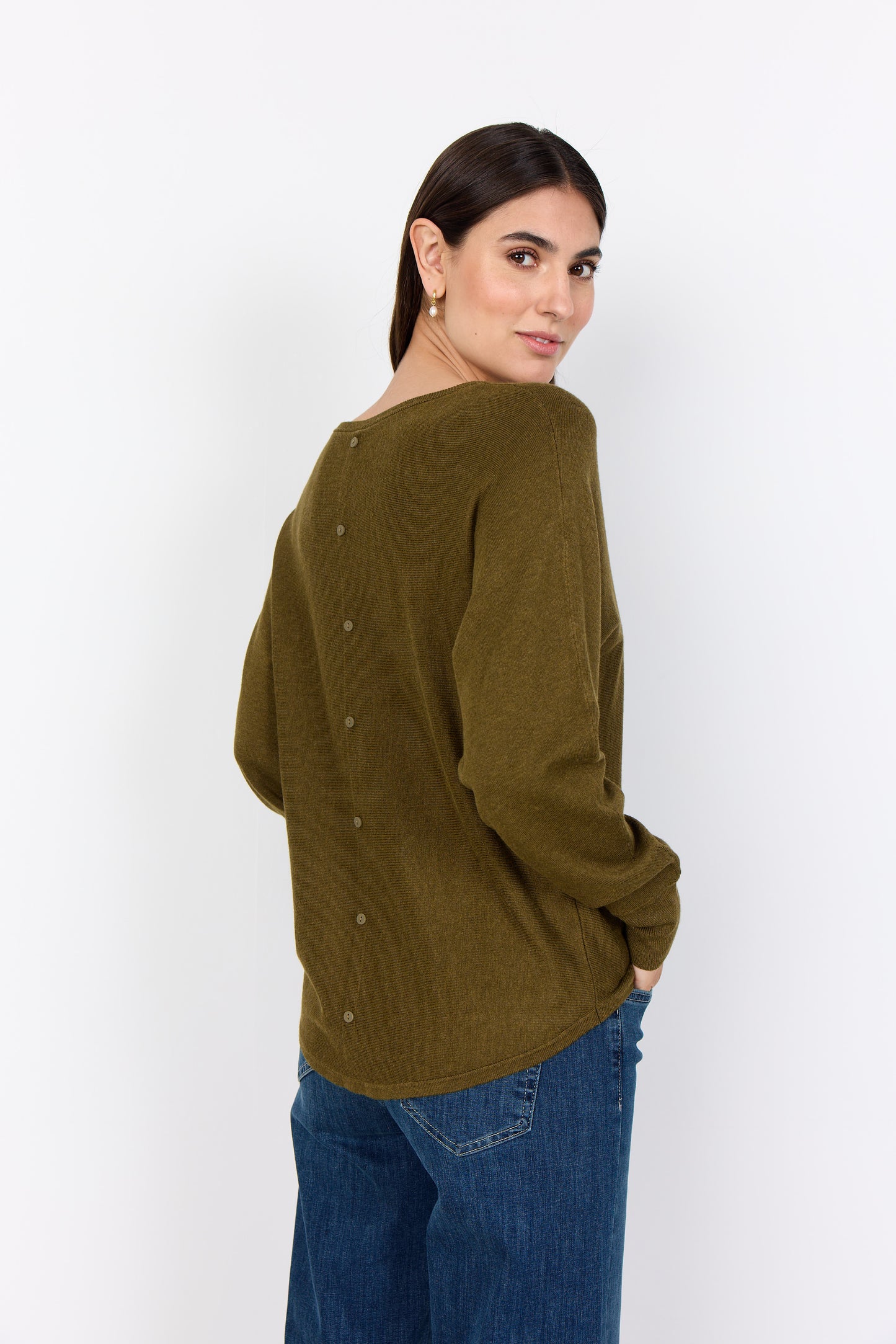 Dollie Back Button Detail Sweater