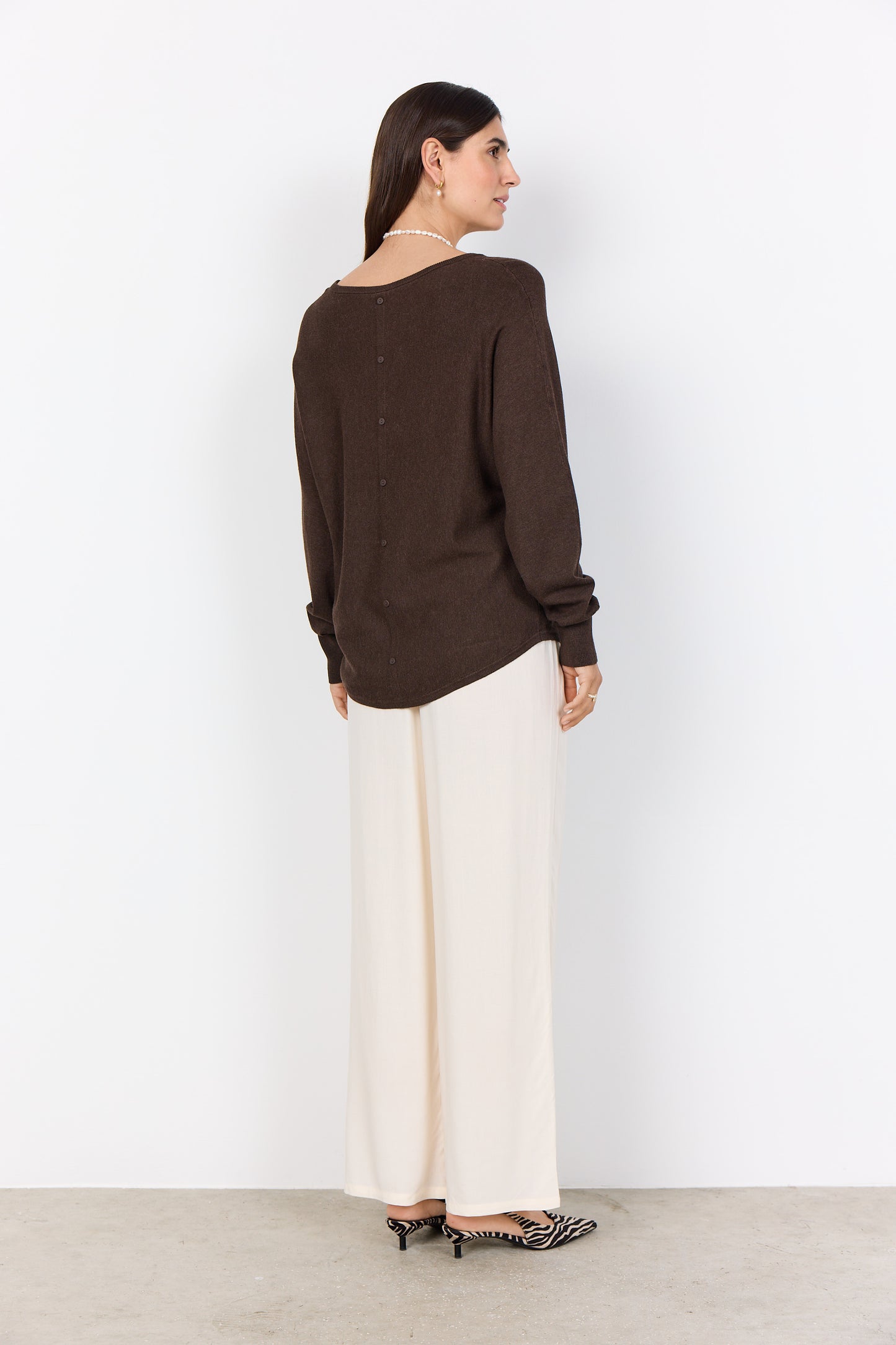 Dollie Back Button Detail Sweater