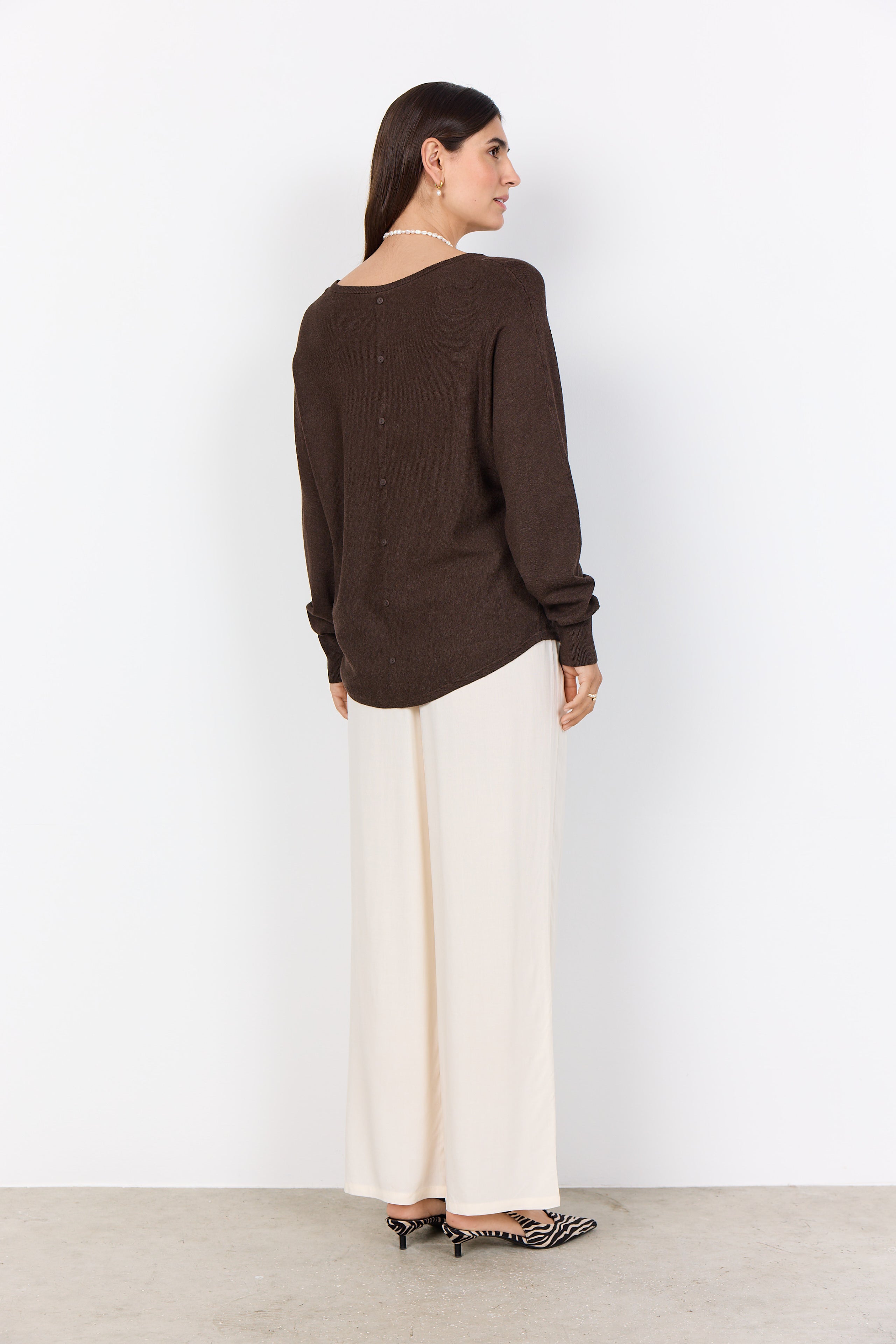 Dollie Back Button Detail Sweater