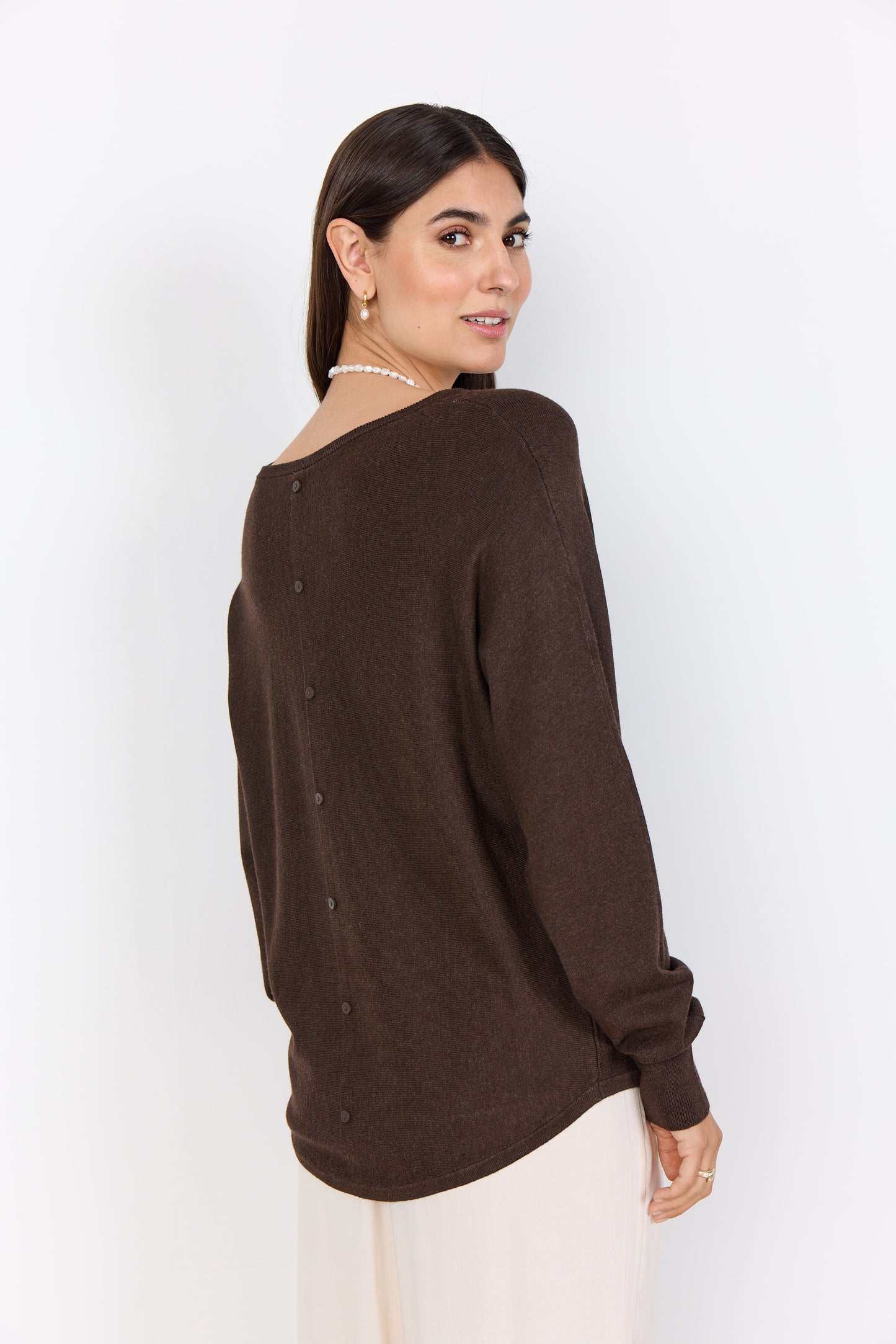 Dollie Back Button Detail Sweater