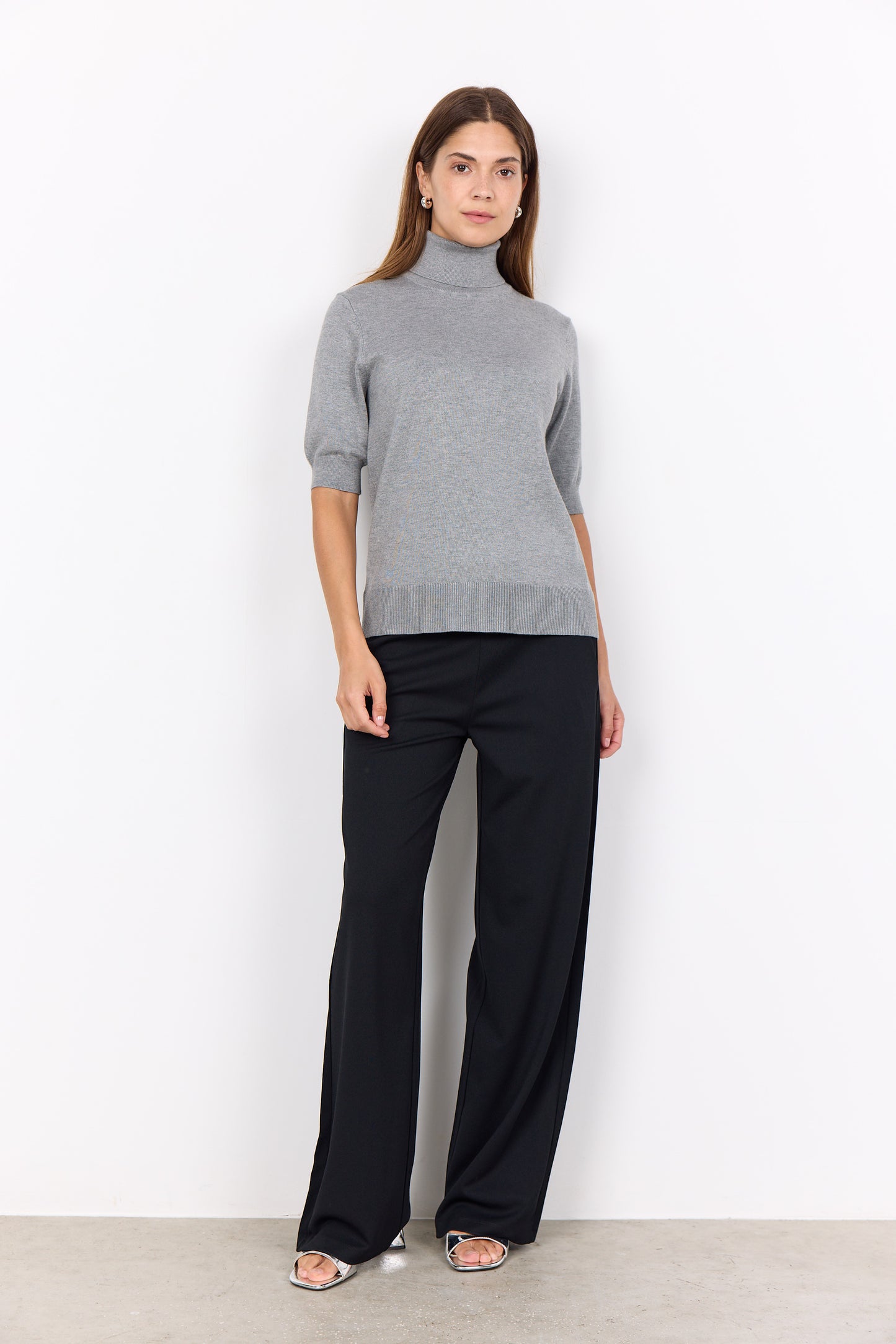 Short Sleeve Turtleneck Top