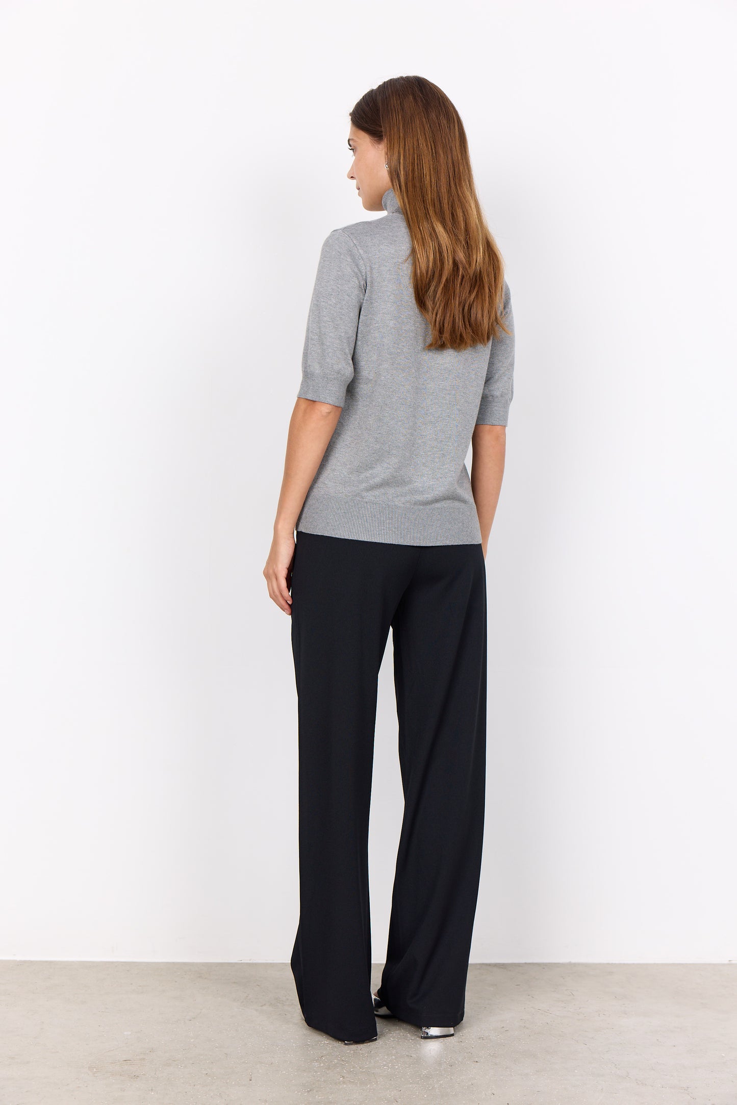 Short Sleeve Turtleneck Top