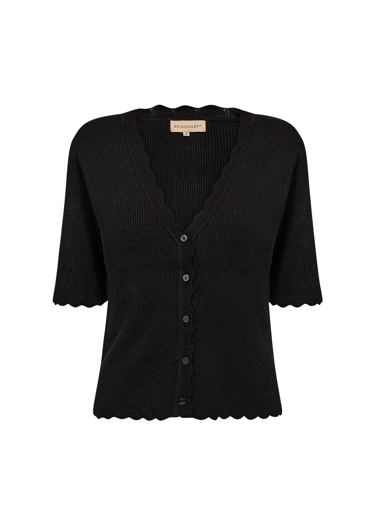 Dollie Scalloped V-Neck Cardigan