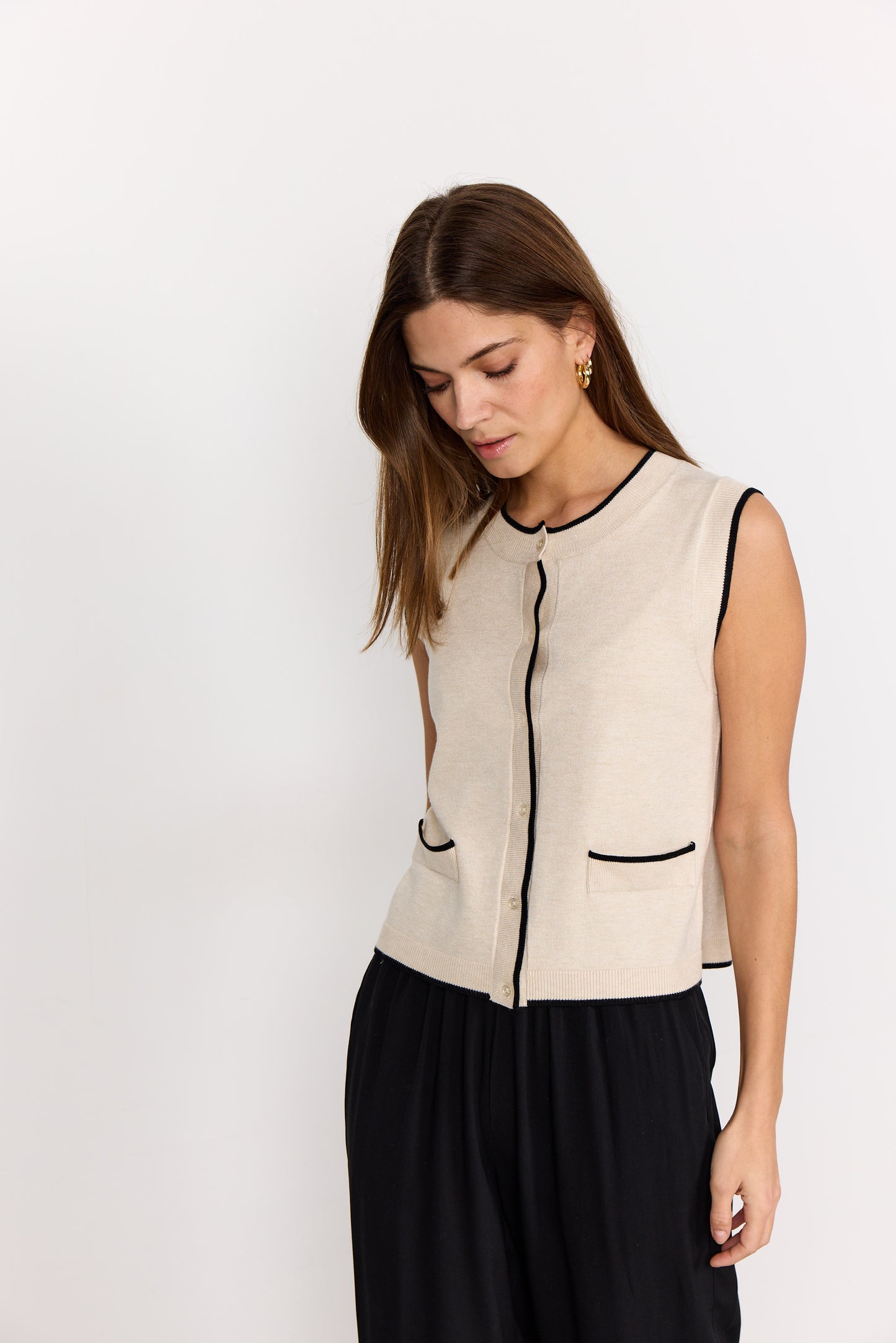 Dollie Contrast Trim Waistcoat