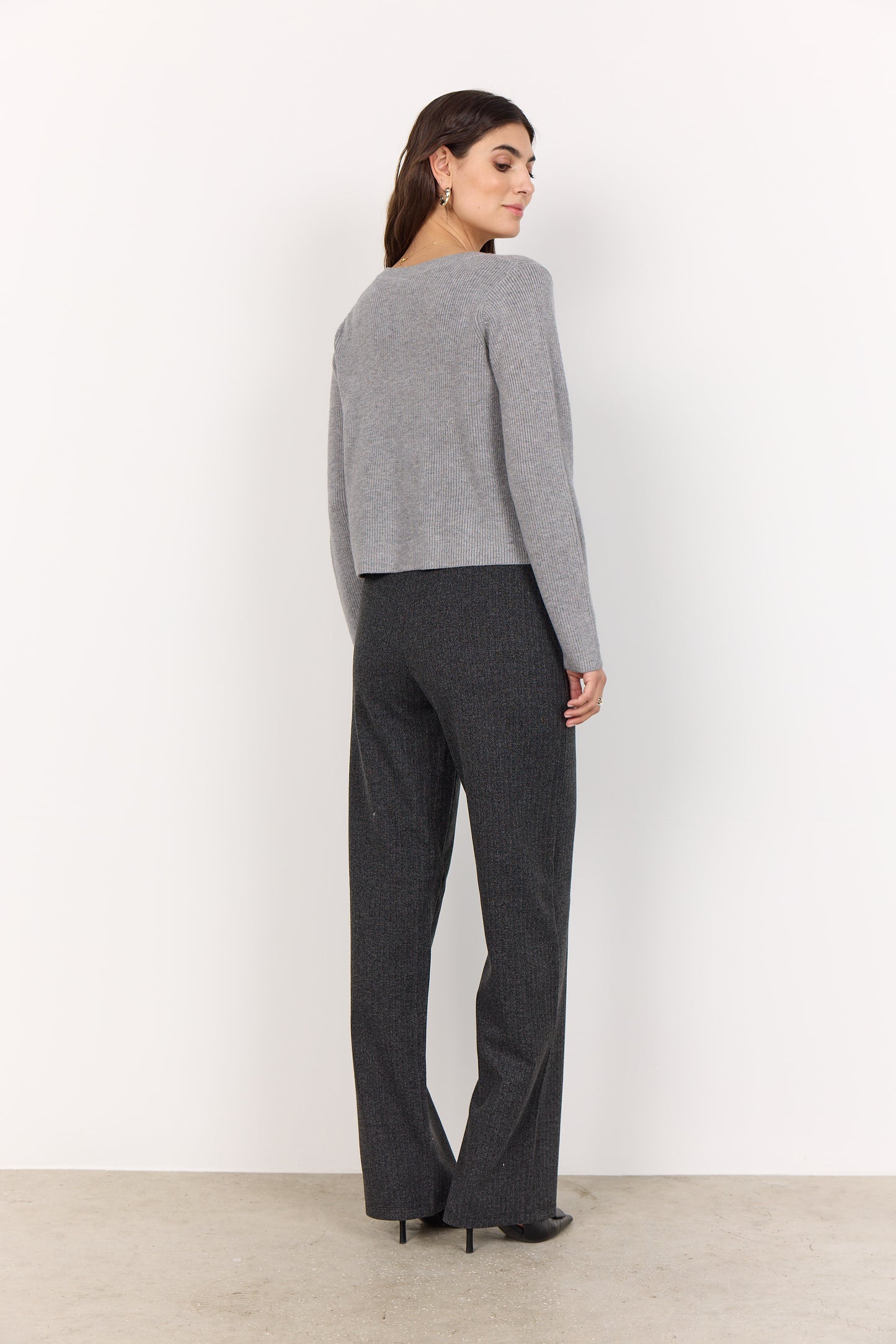 Kanita Ribbed Tie Front Cardigan