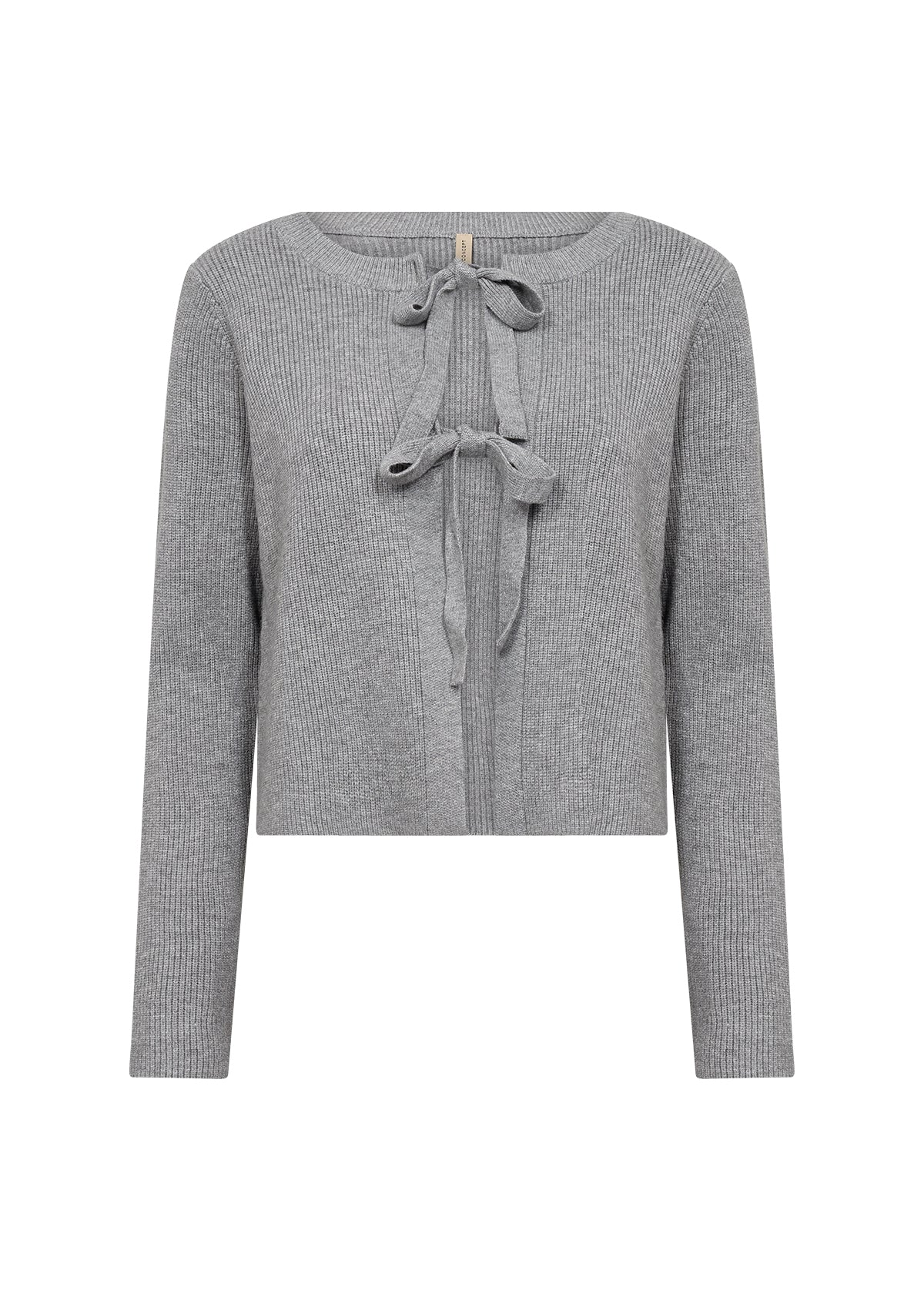 Kanita Ribbed Tie Front Cardigan