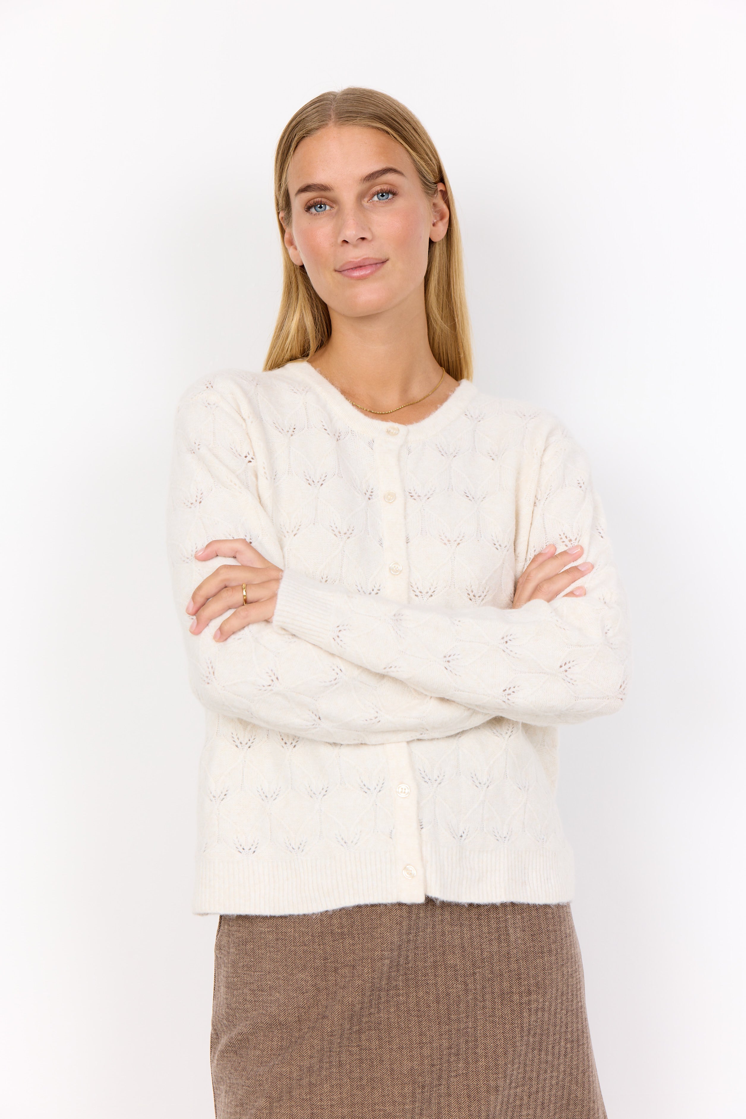 Delicate Textured Knit Cardigan