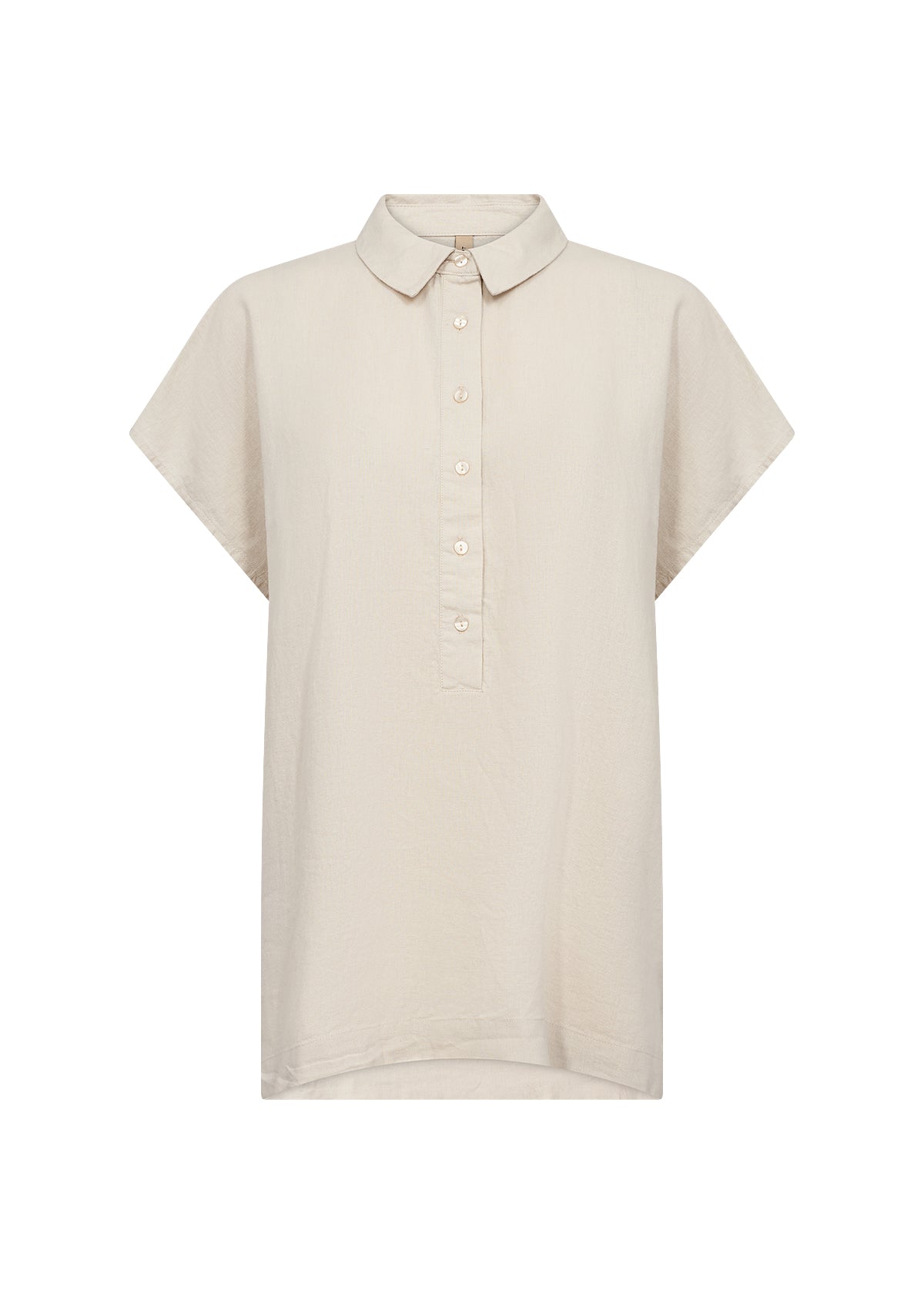 Ina Linen Blend Button-Up Shirt