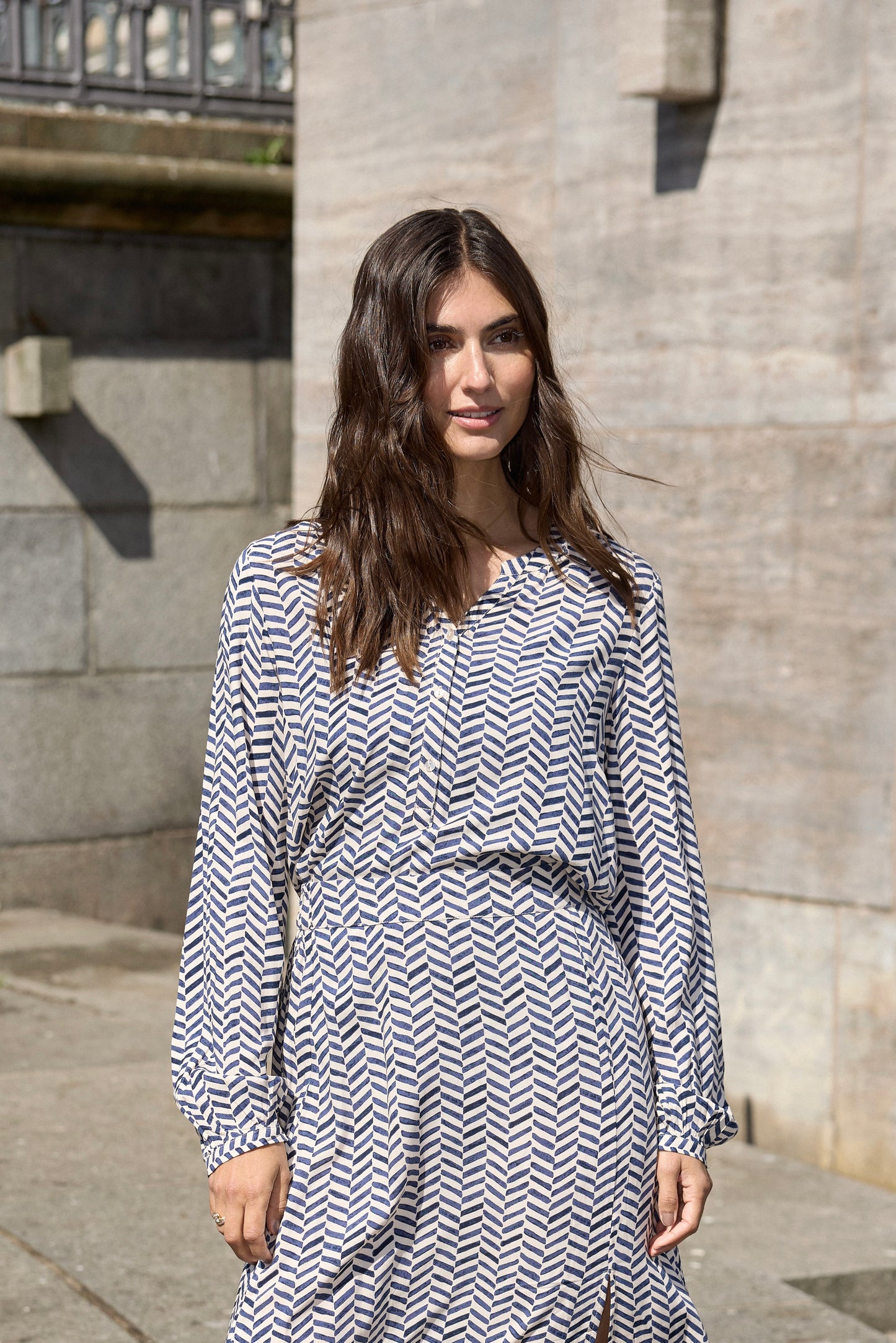 Selia Geometric Print Blouse