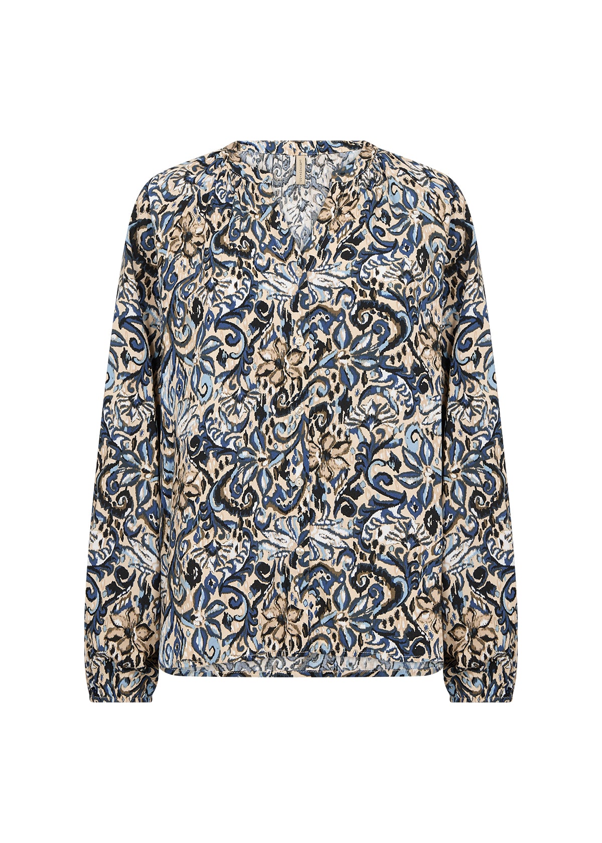 Vava Intricate Print V-Neck Blouse