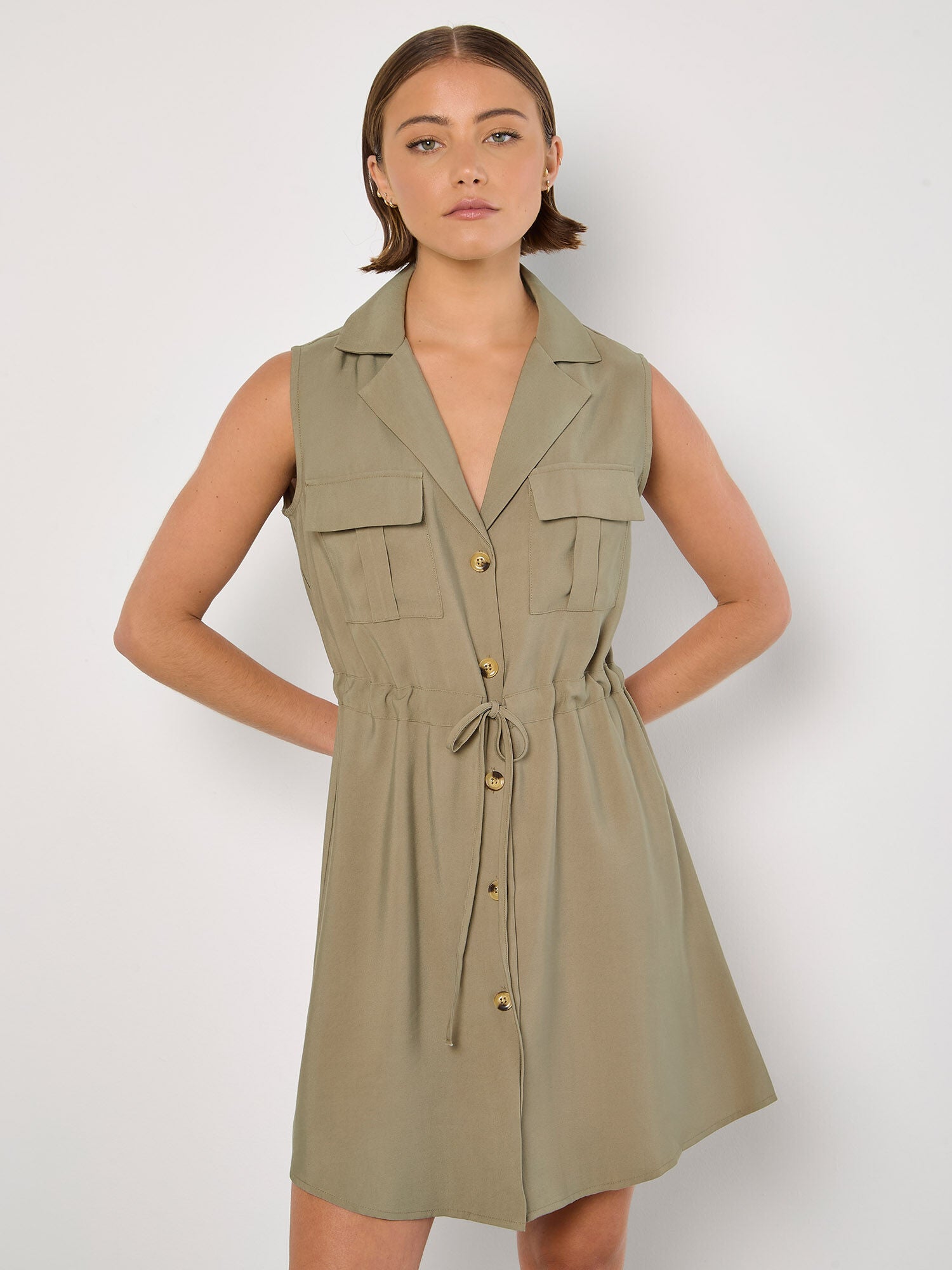 Utility Shirt Mini Dress