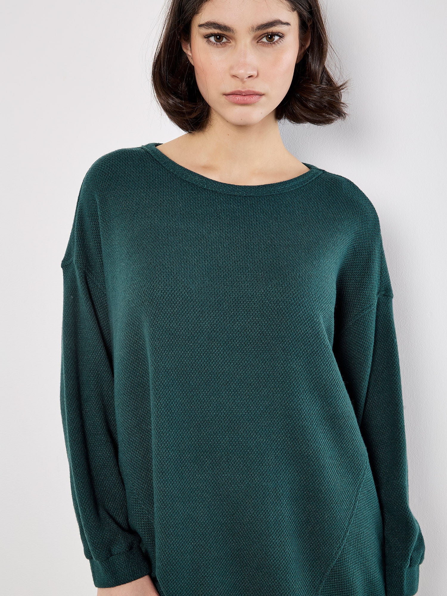 Honeycomb Oversized Knit Mini Dress