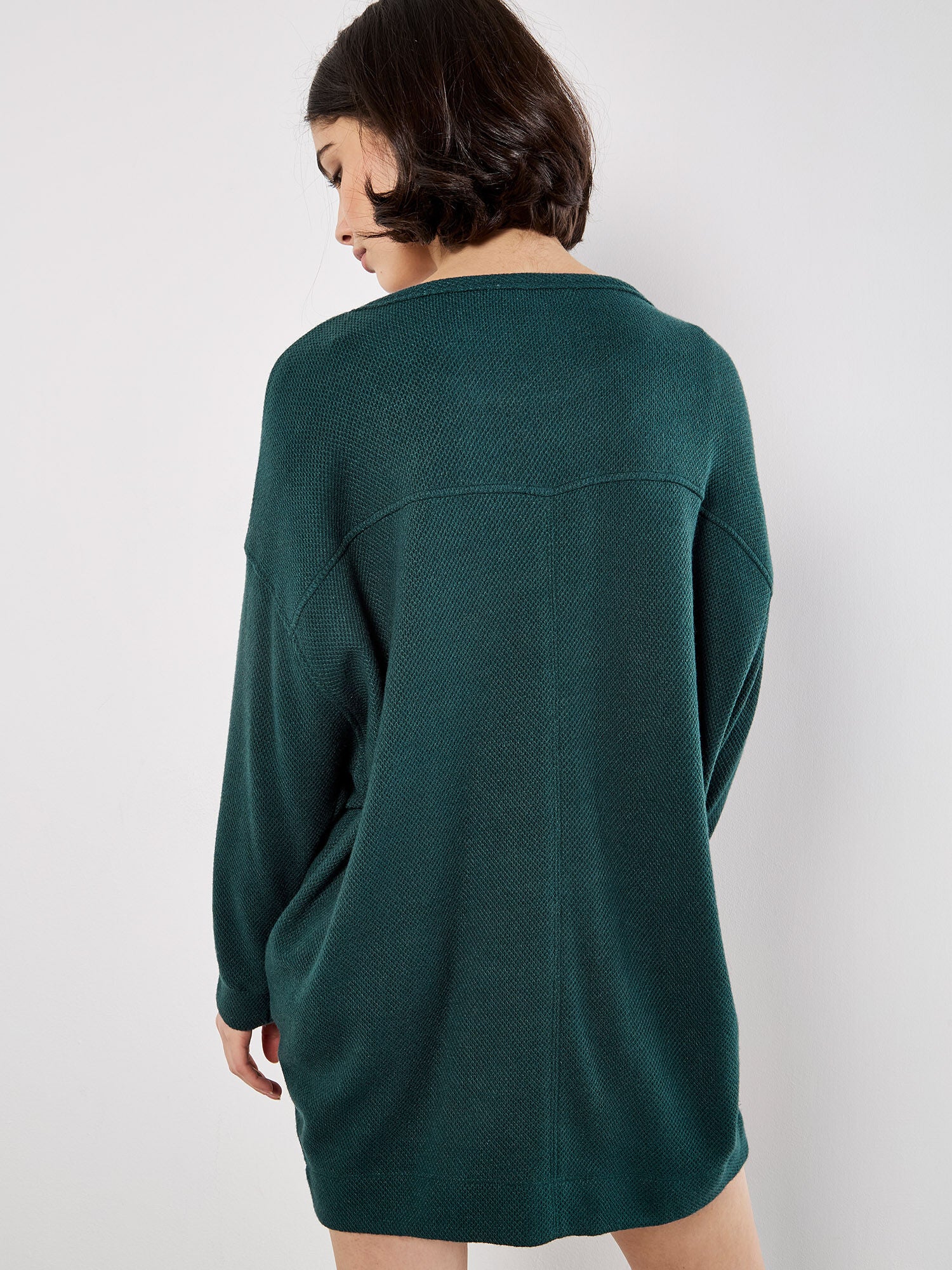 Honeycomb Oversized Knit Mini Dress