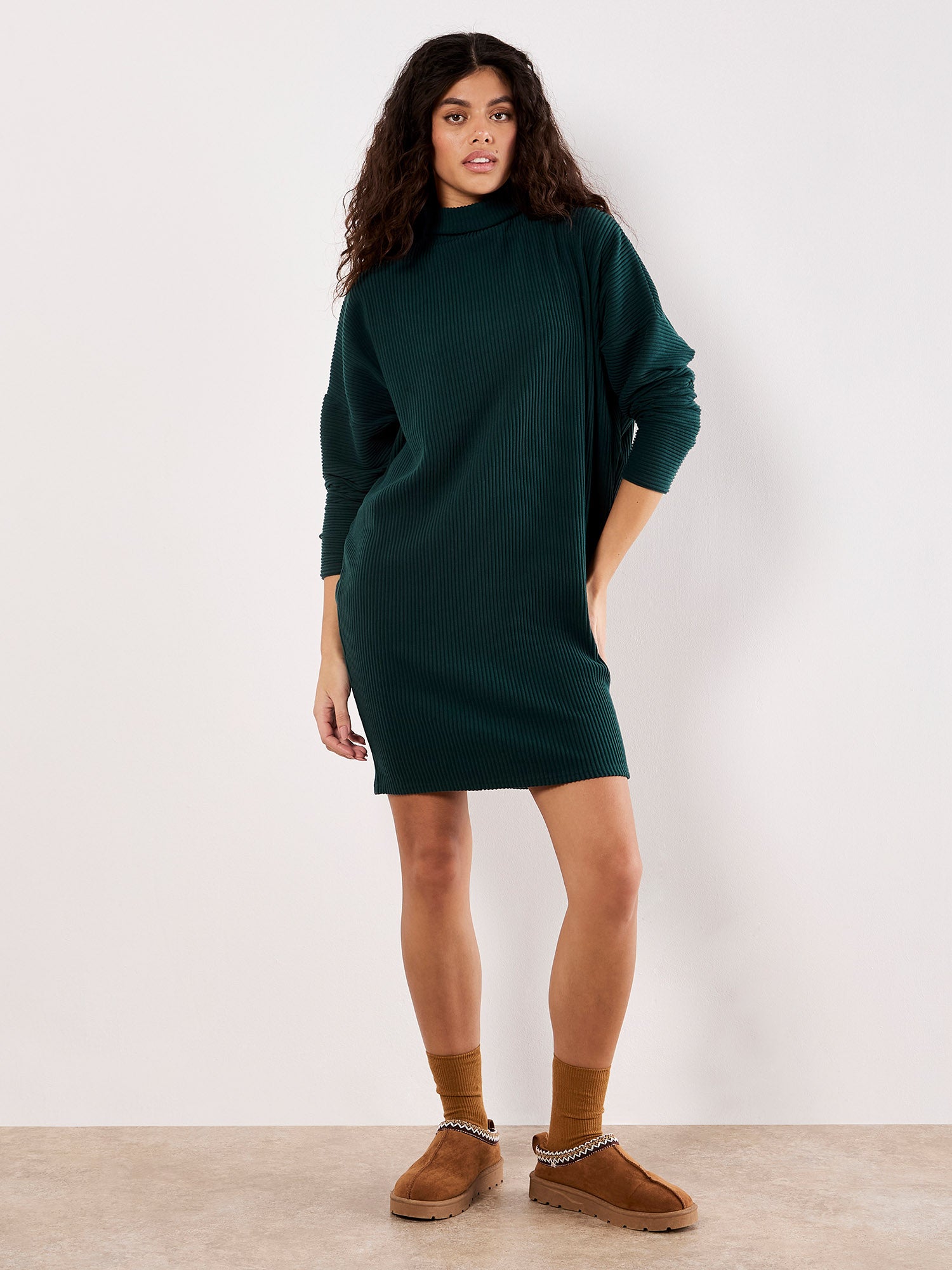 Thick Rib Cocoon Sweater Dress