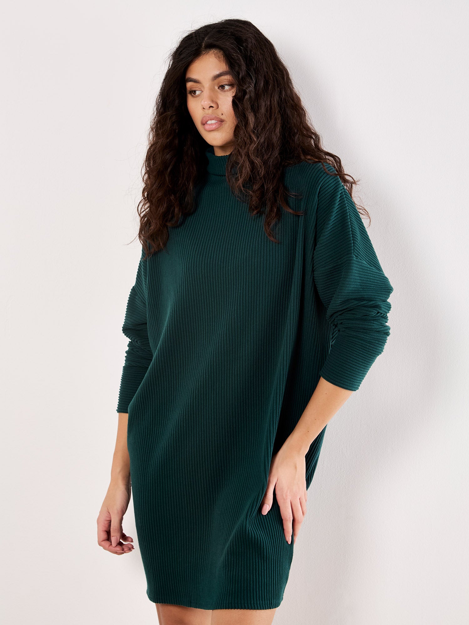 Thick Rib Cocoon Sweater Dress