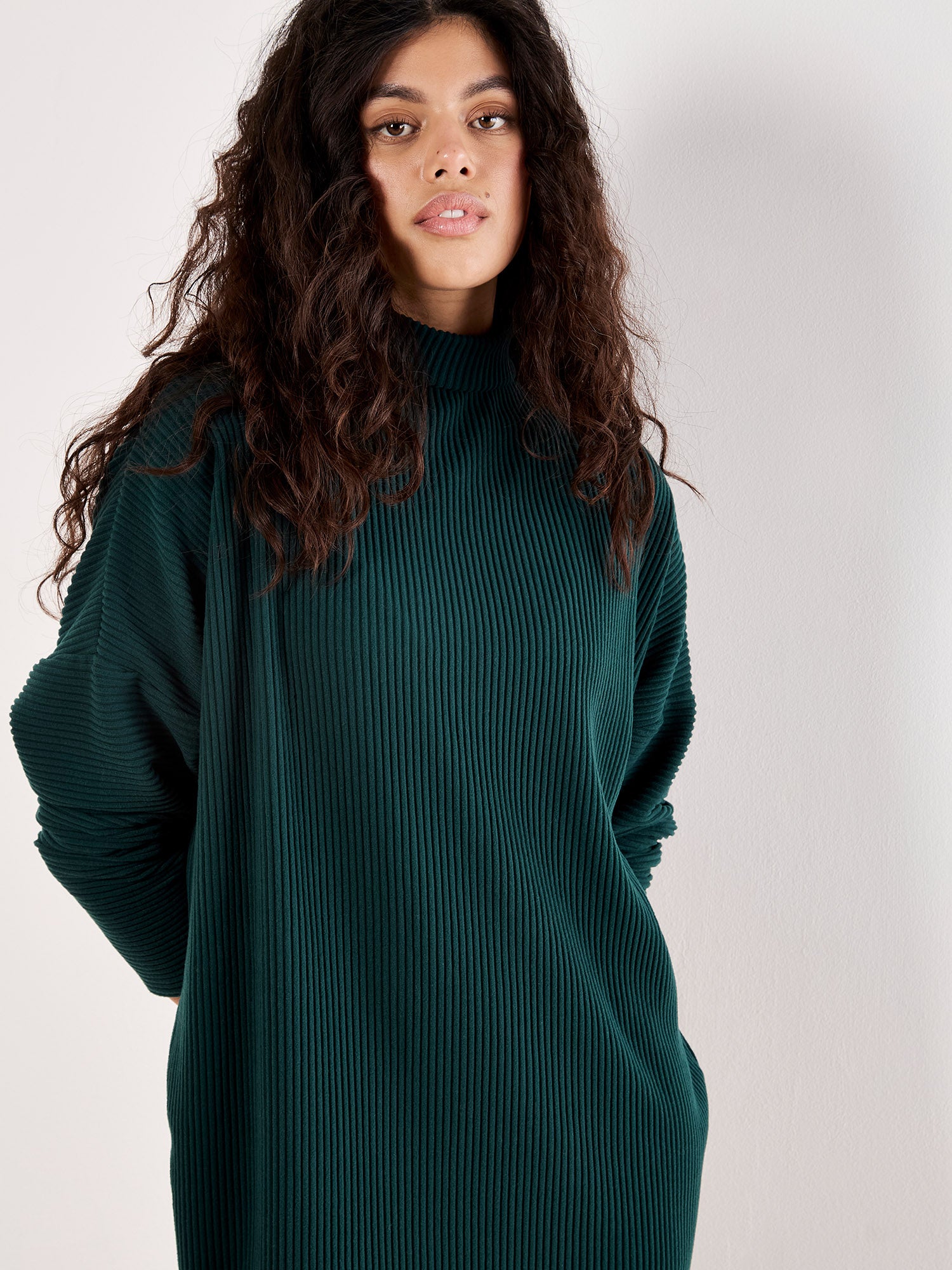 Thick Rib Cocoon Sweater Dress