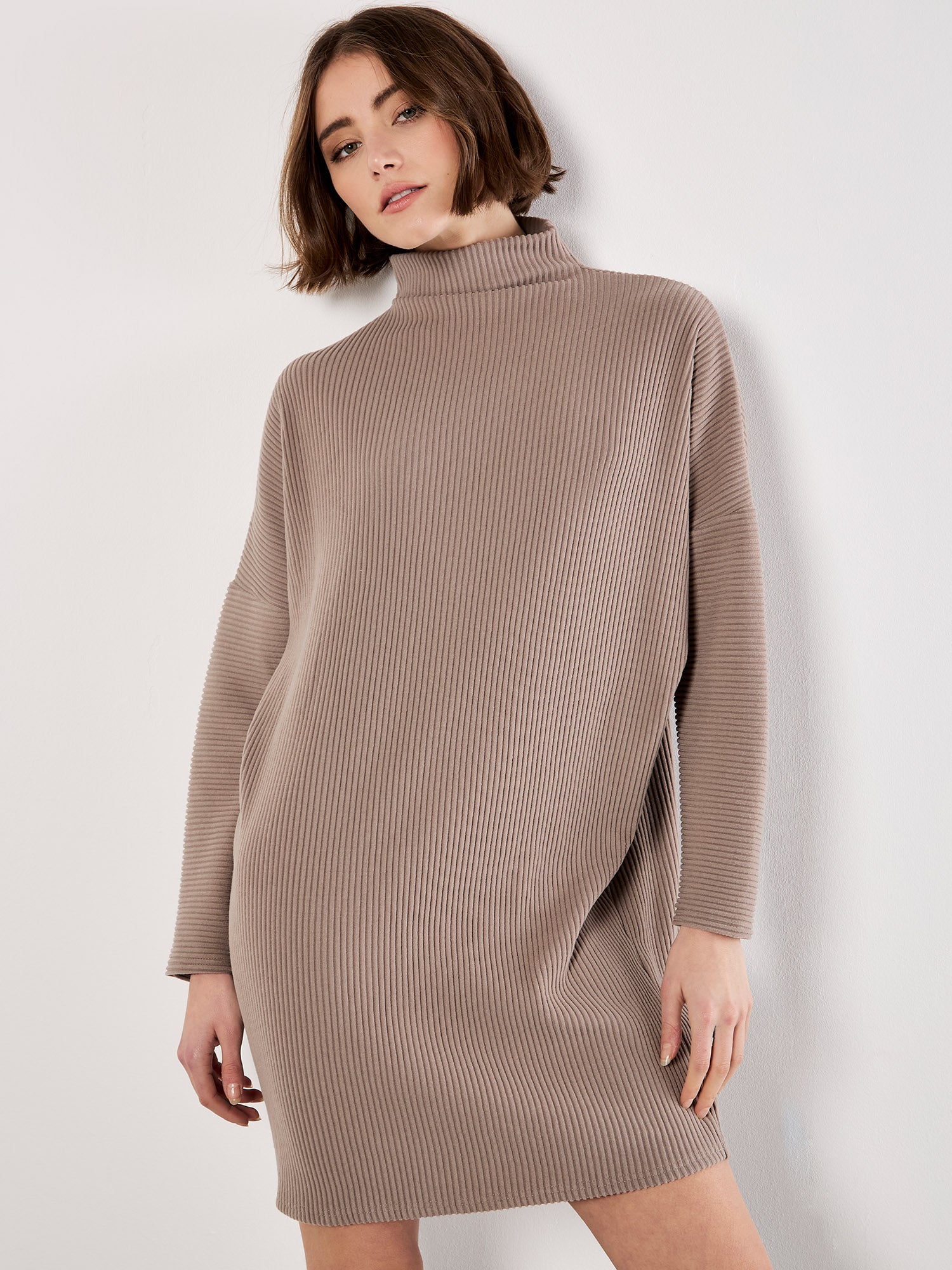 Thick Rib Cocoon Sweater Dress