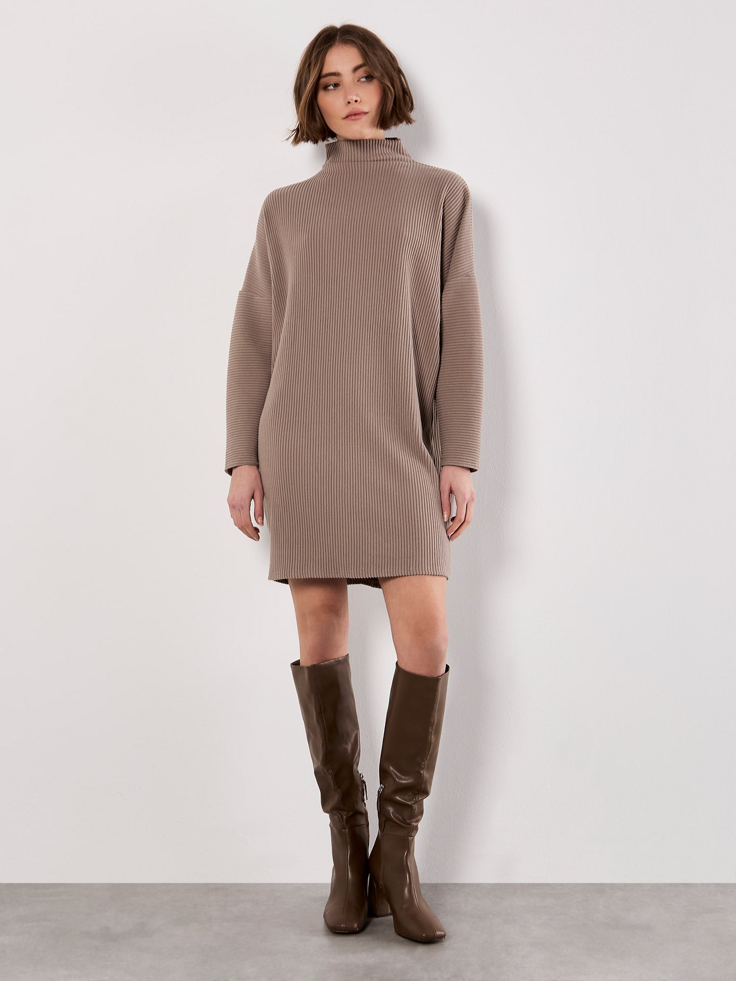 Thick Rib Cocoon Sweater Dress