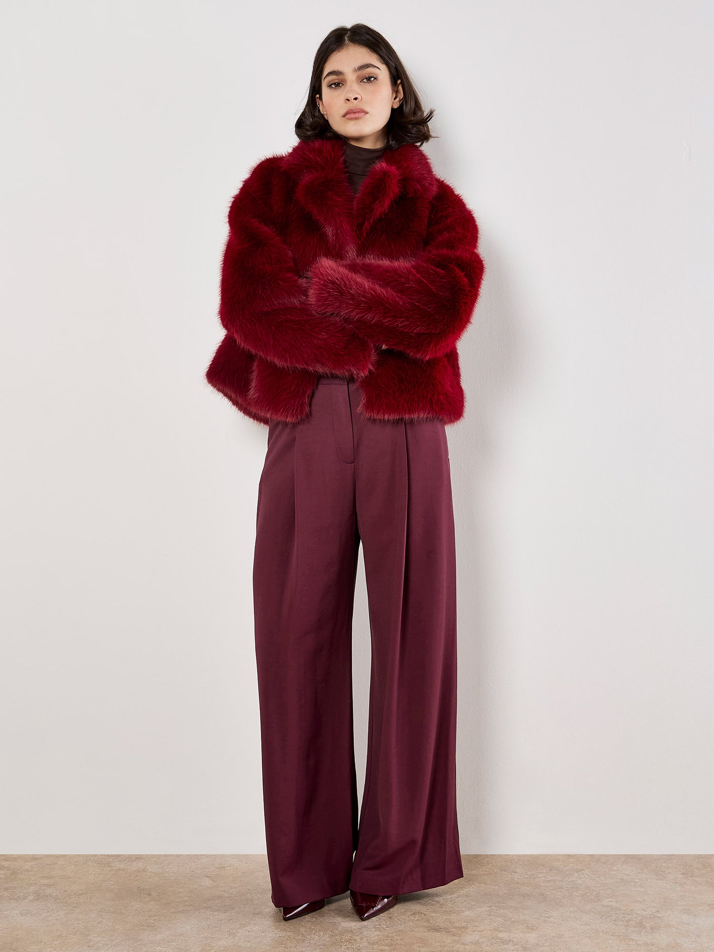 Fur Collar Short Coat