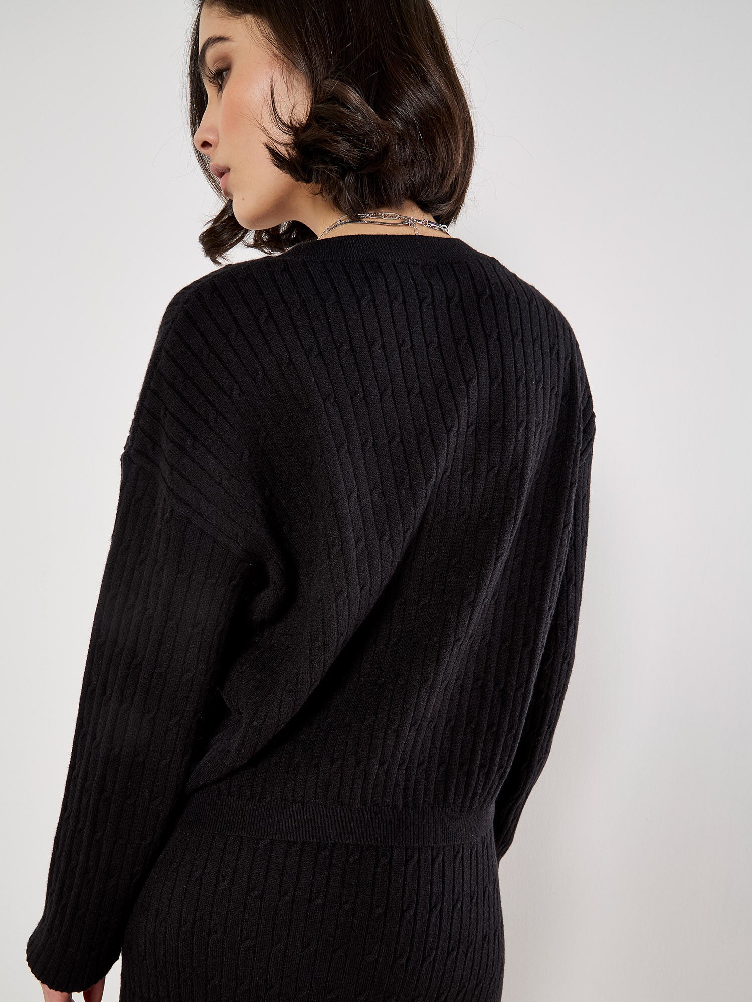 Fine Gauge Cable Batwing Jumper