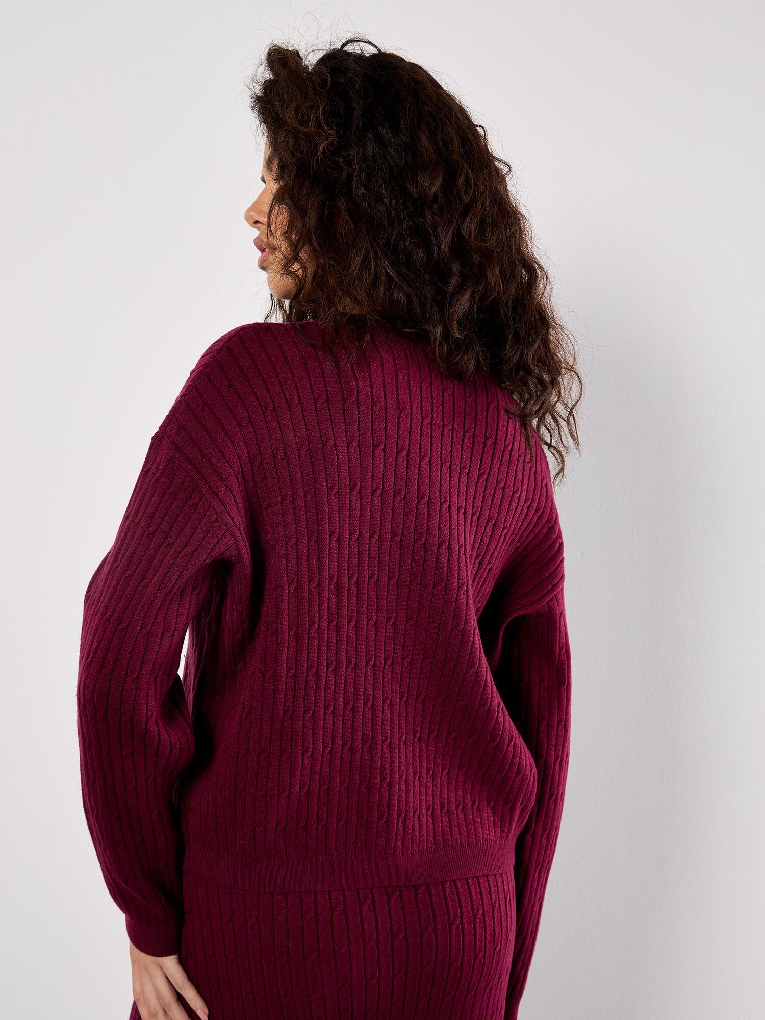 Fine Gauge Cable Batwing Jumper