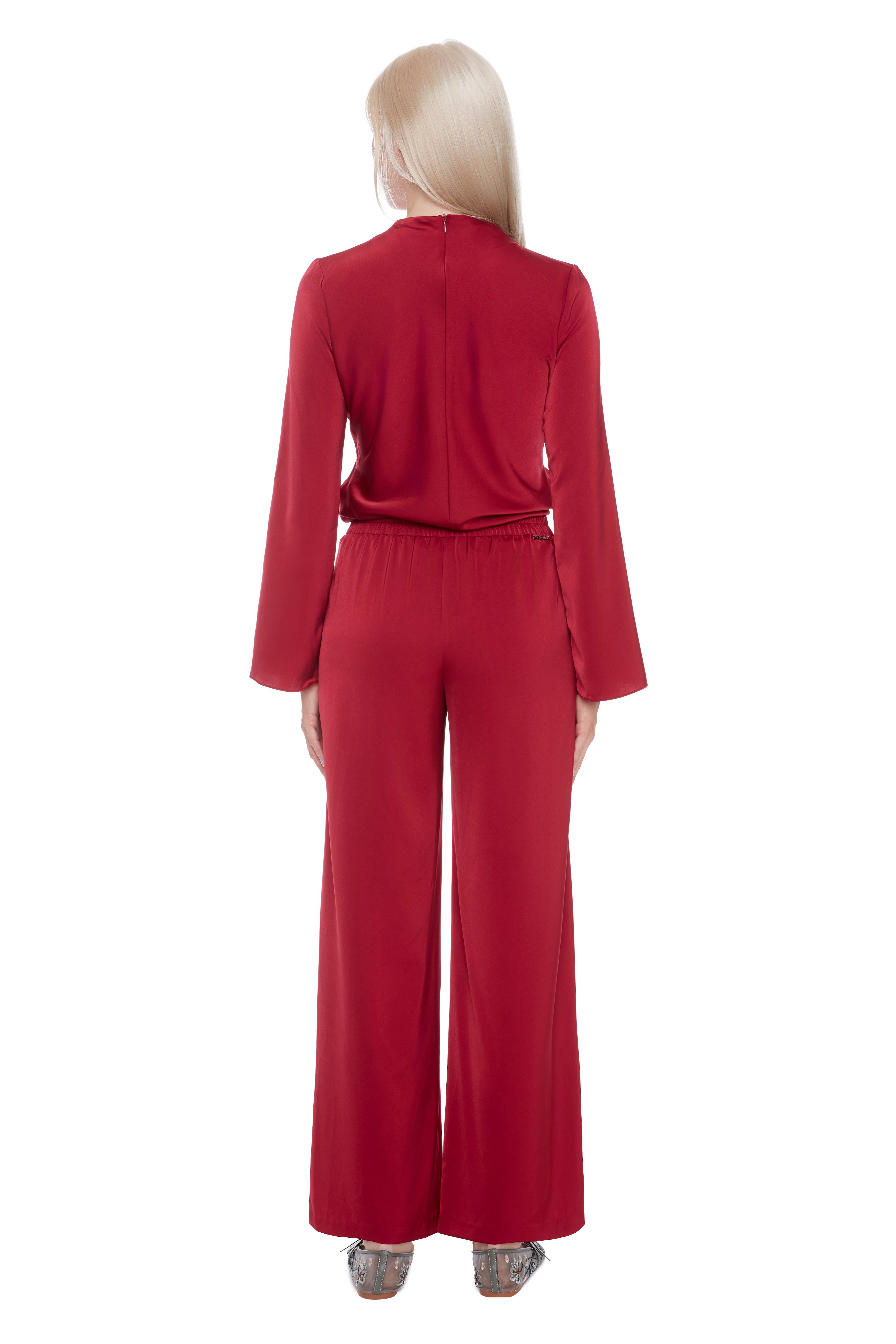 Belize Satin Wide-Leg Pant