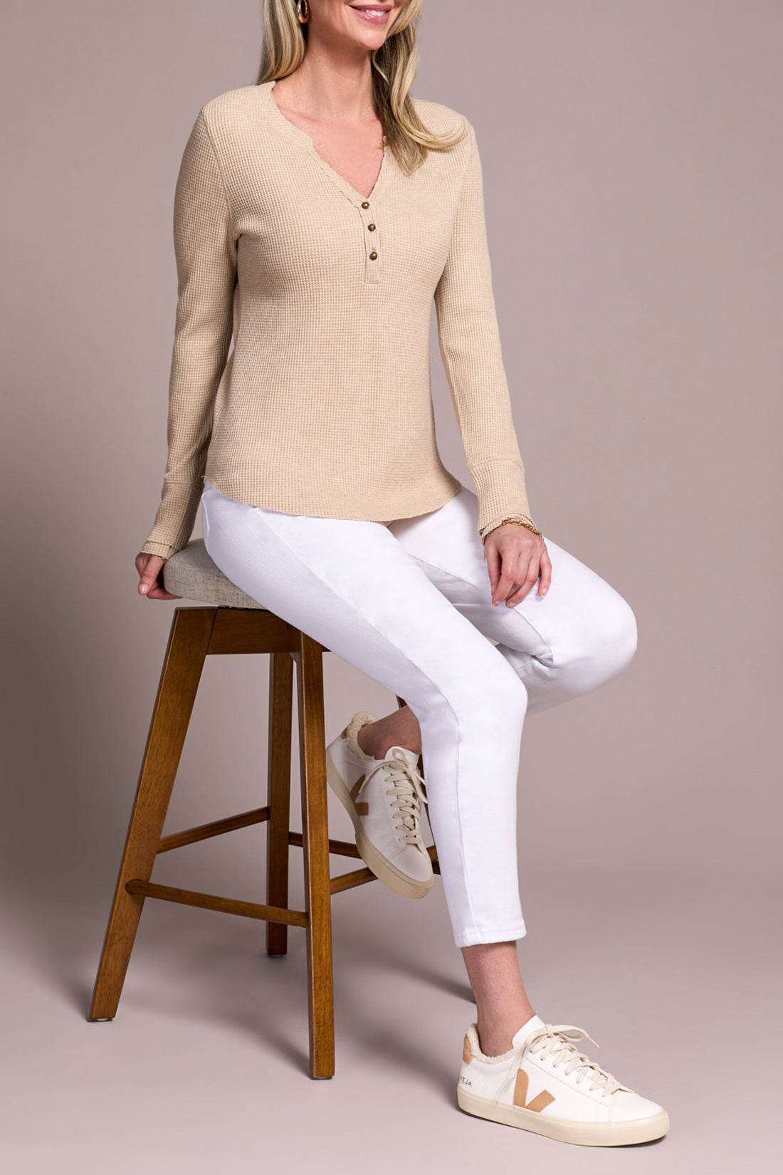 Henley Top with Buttons